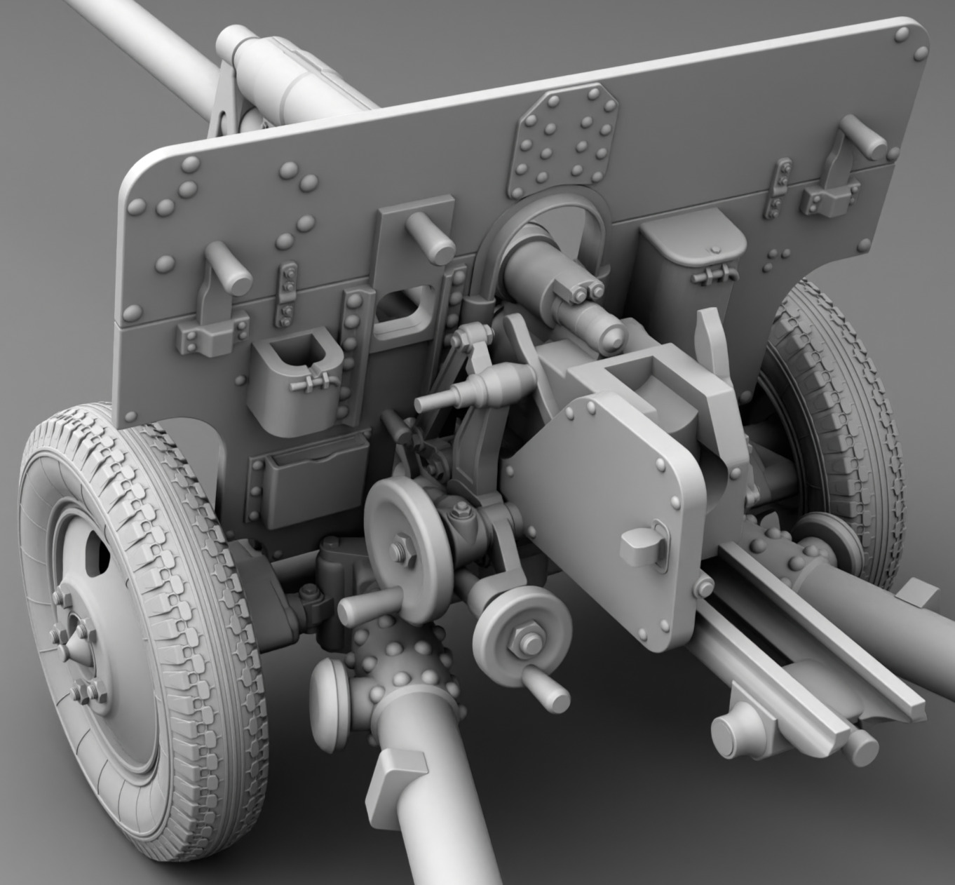 Zis-3 metal cannon 3D print model_5