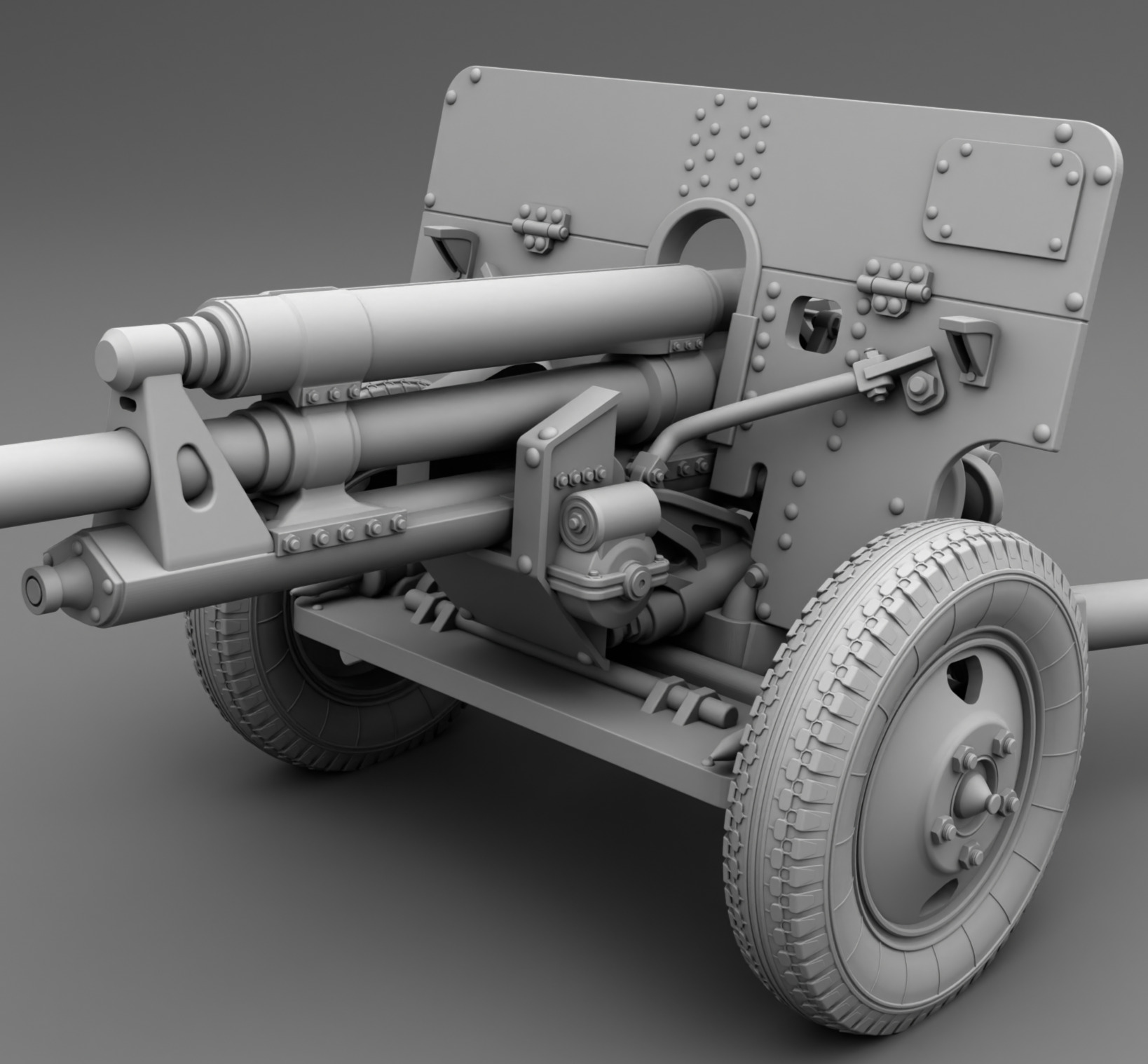 Zis-3 metal cannon 3D print model_7