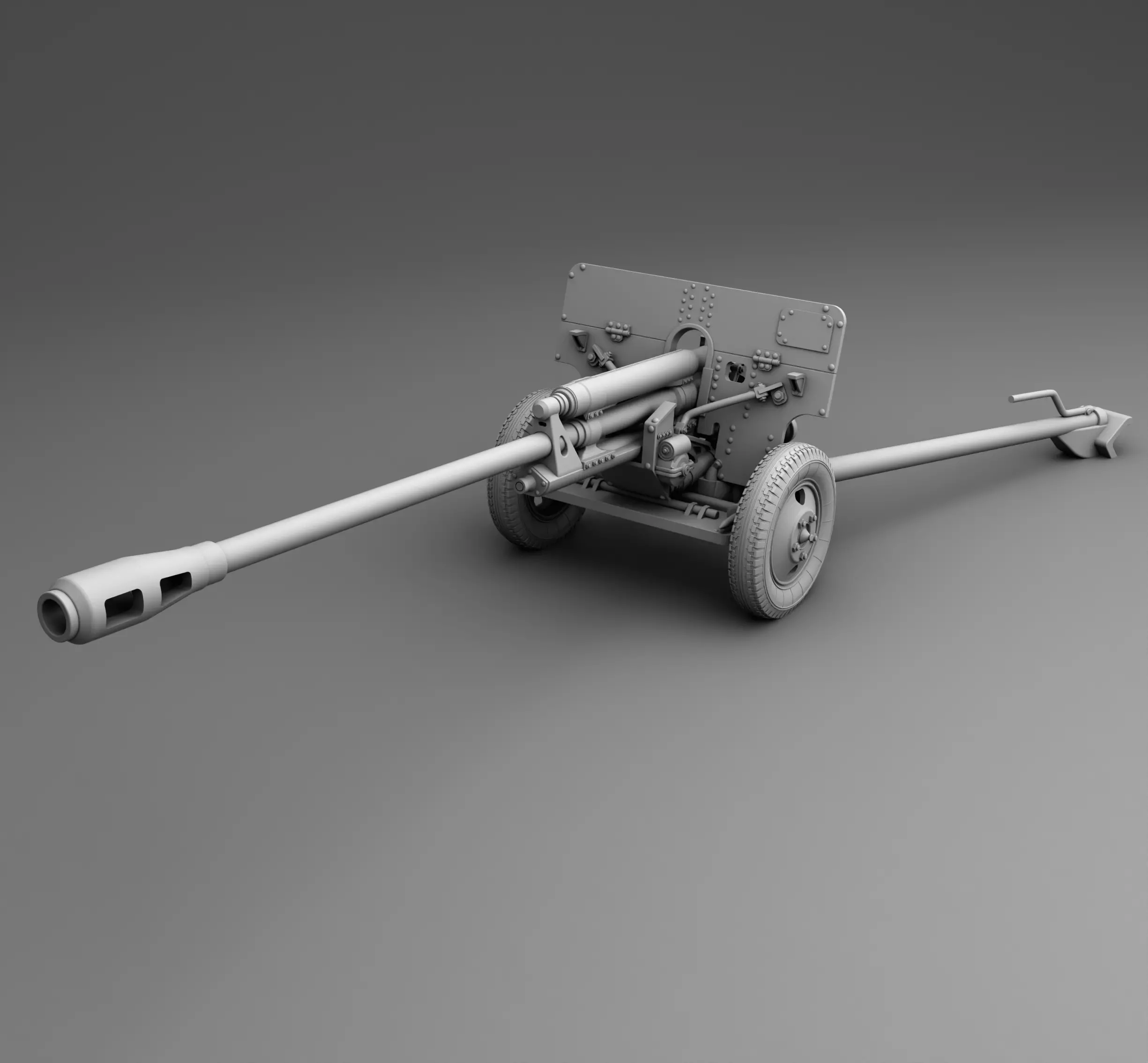 Zis-3 metal cannon 3D print model_0