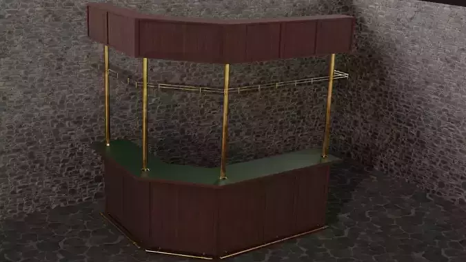 Counter  Home Bar  Tresen  Hausbar Free 3D model