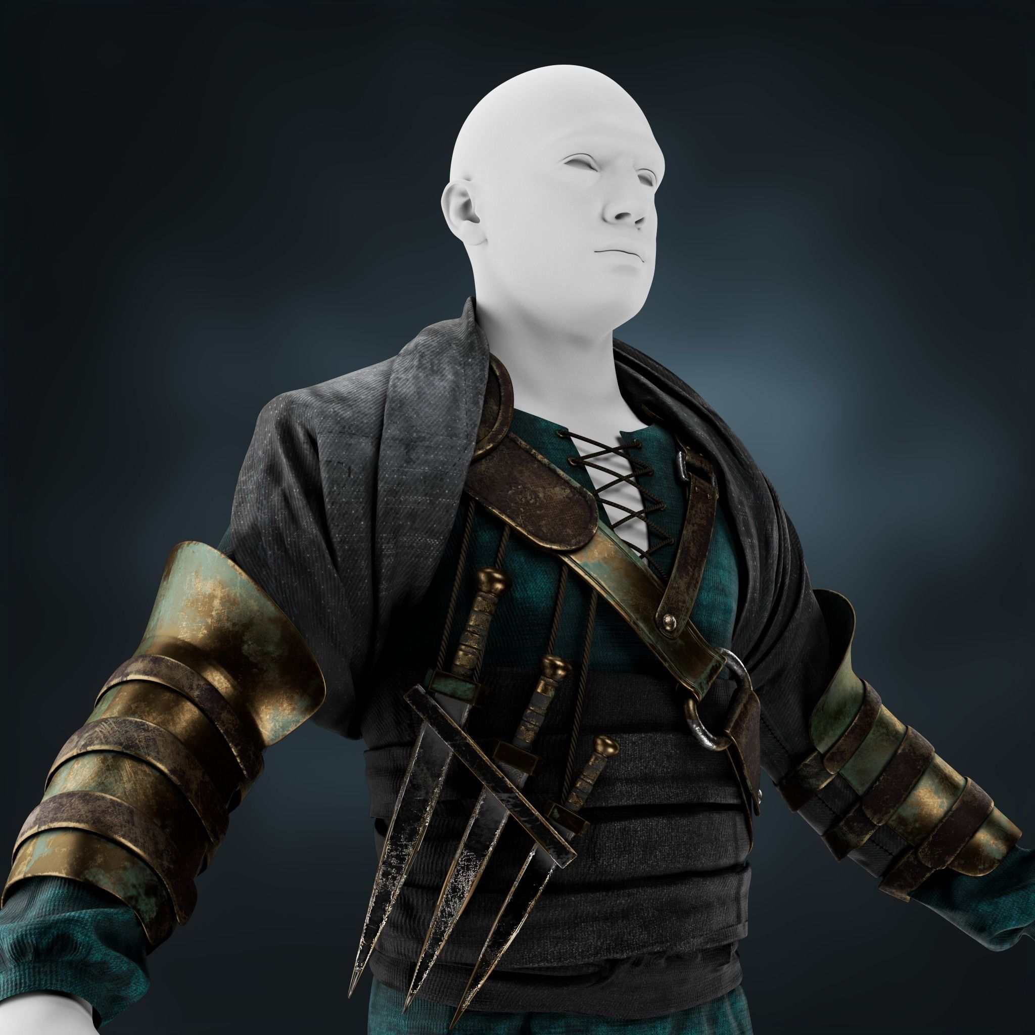 Viking Clothes Low-poly 3D model_4
