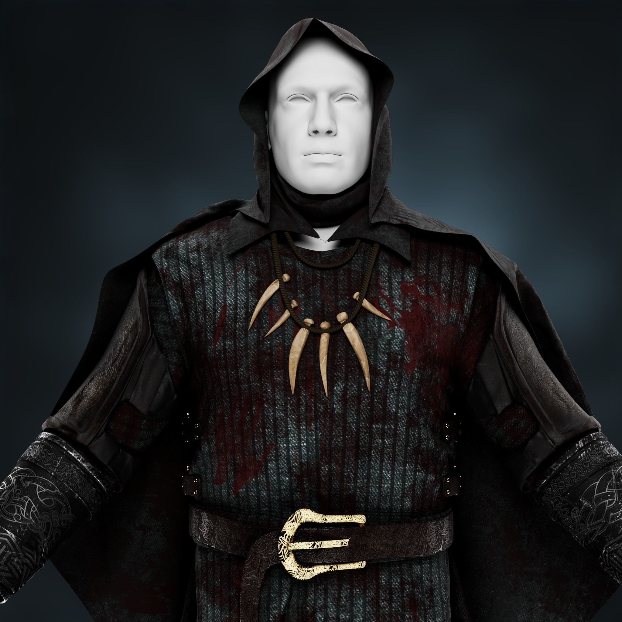 Viking Clothes Low-poly 3D model_9