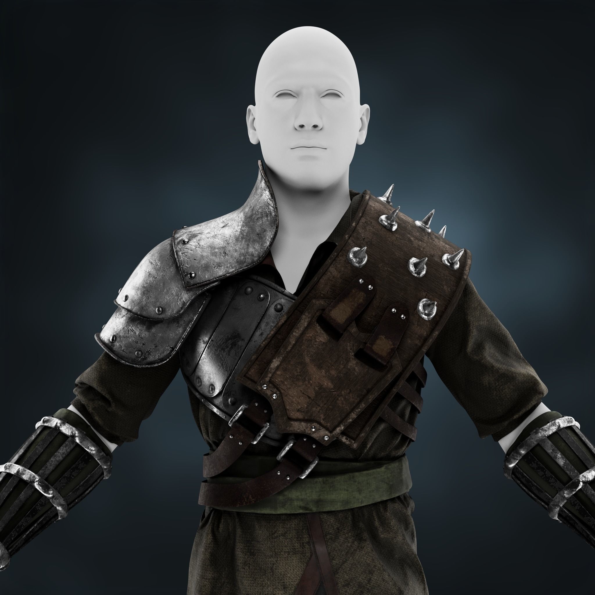 Viking Clothes Low-poly 3D model_11