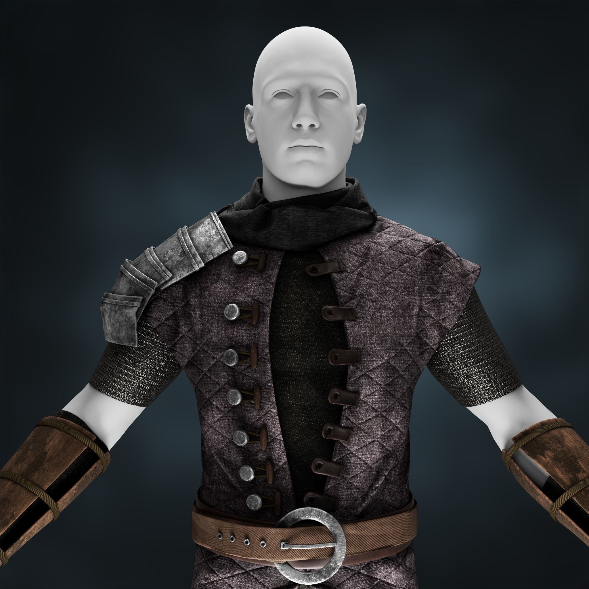 Viking Clothes Low-poly 3D model_3