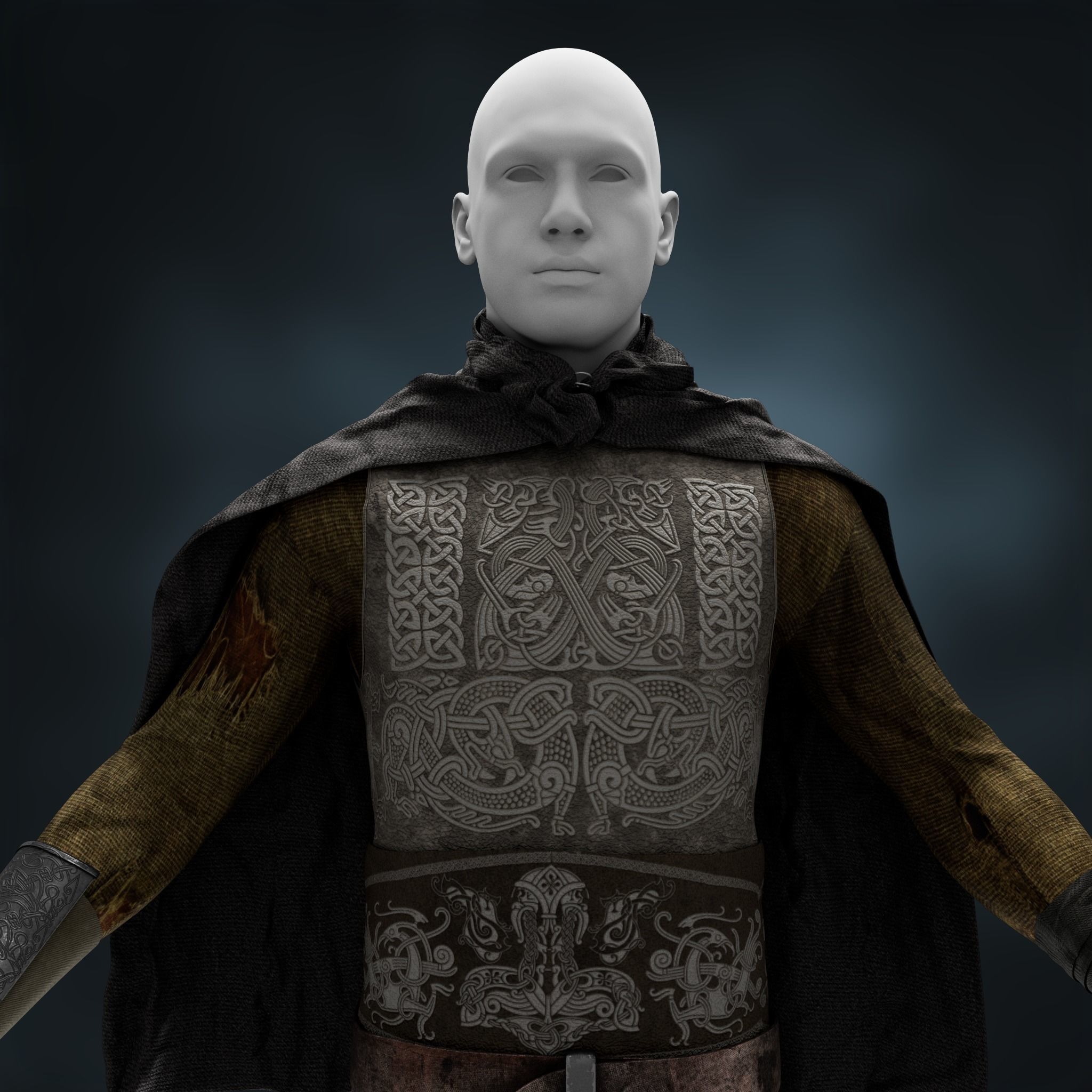 Viking Clothes Low-poly 3D model_6