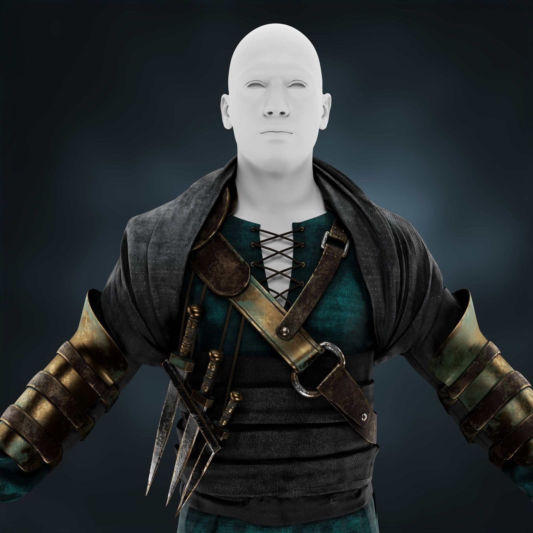 Viking Clothes Low-poly 3D model_5