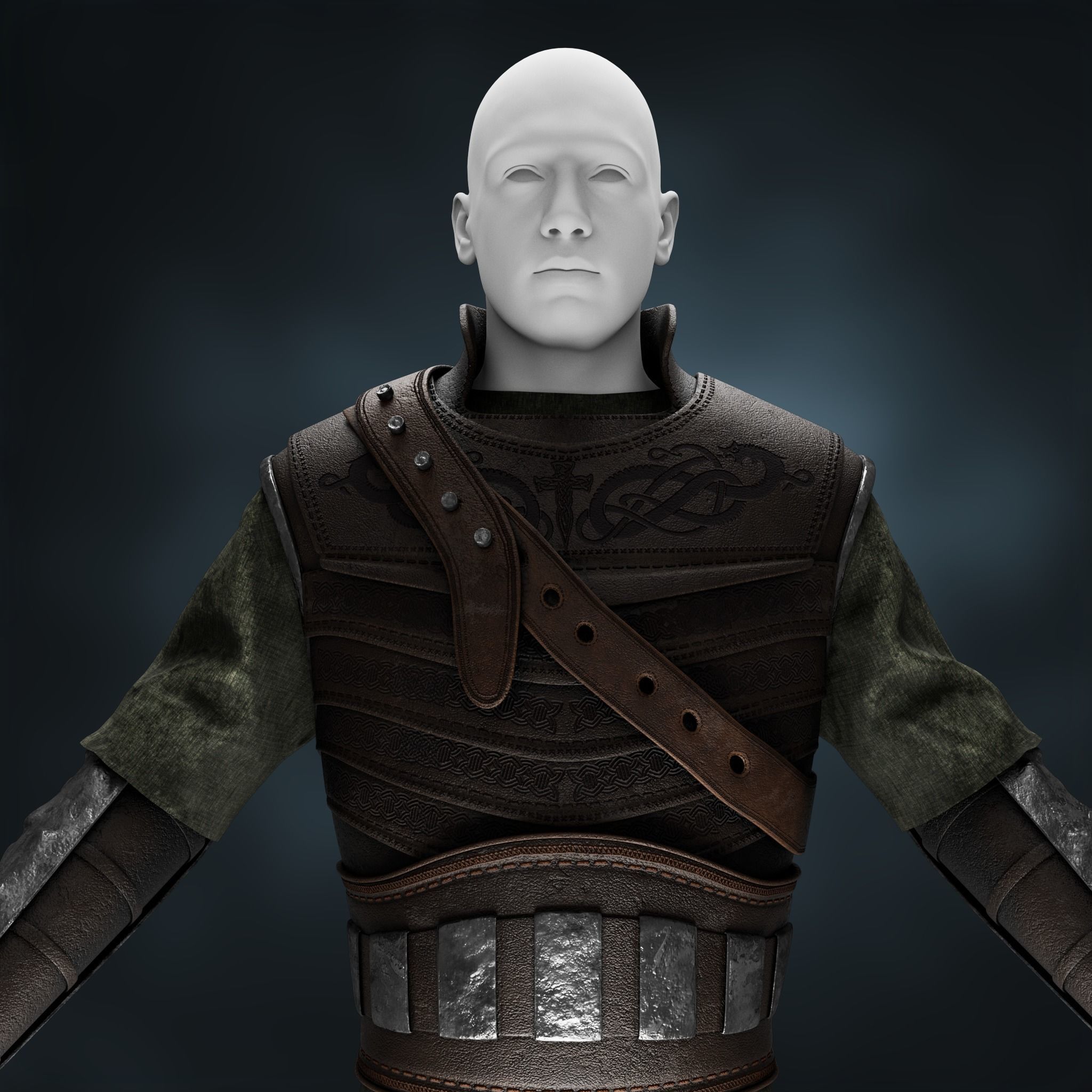 Viking Clothes Low-poly 3D model_1