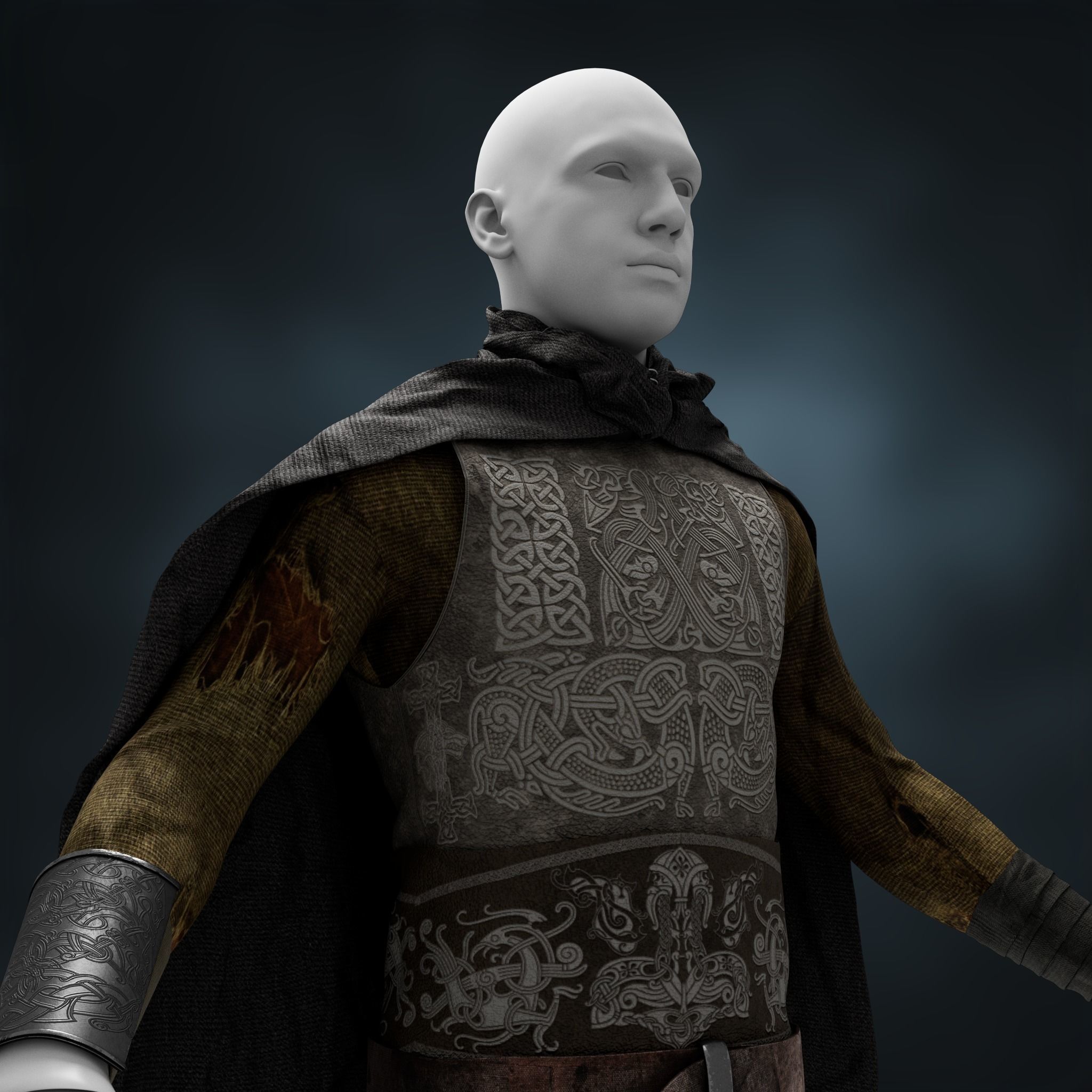 Viking Clothes Low-poly 3D model_7