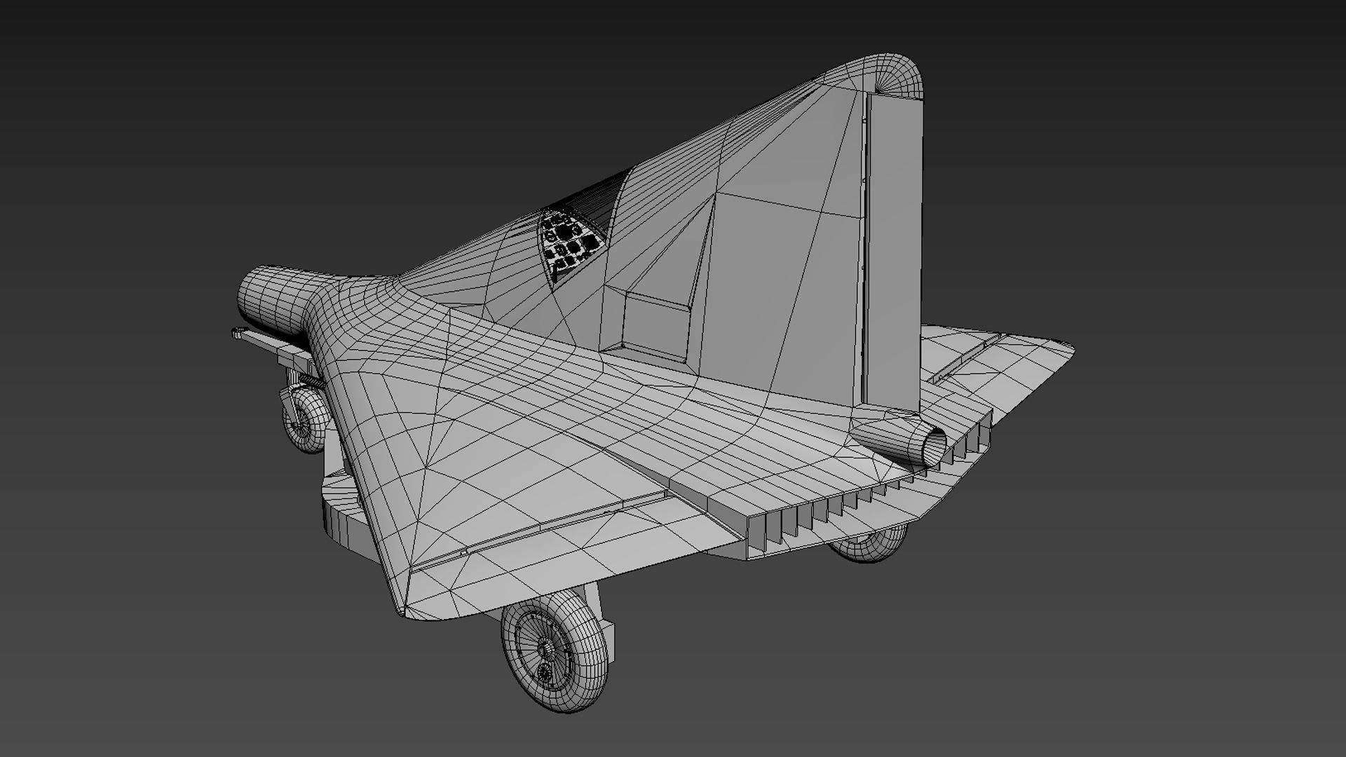 Lippisch P 13 Nazi coal plane 3D model_22