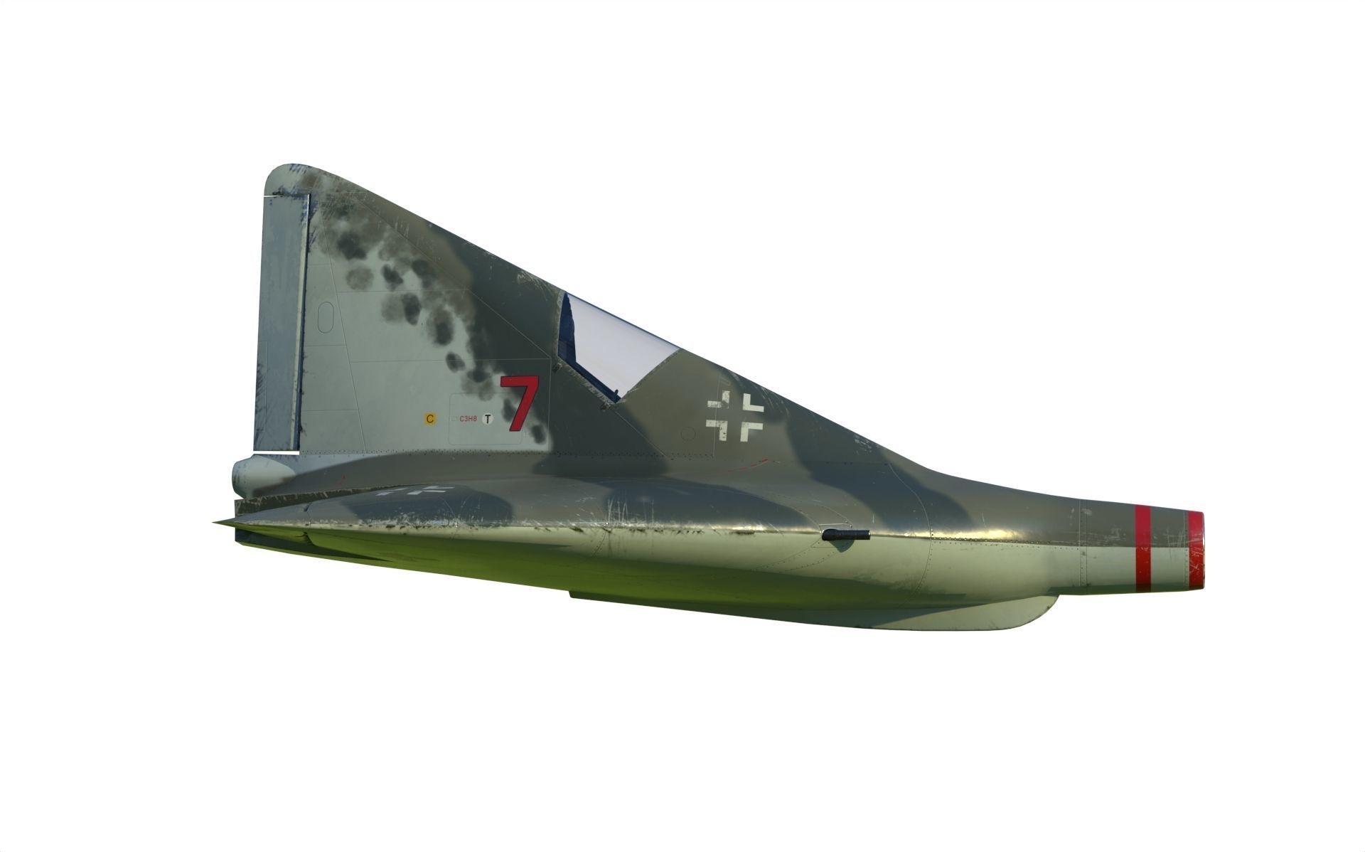 Lippisch P 13 Nazi coal plane 3D model_1