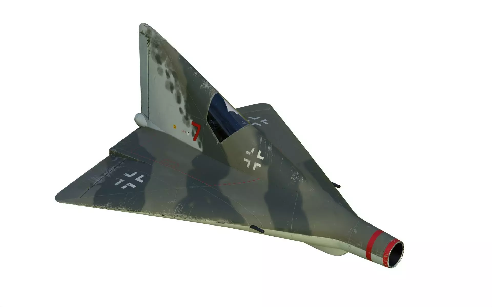 Lippisch P 13 Nazi coal plane 3D model_0