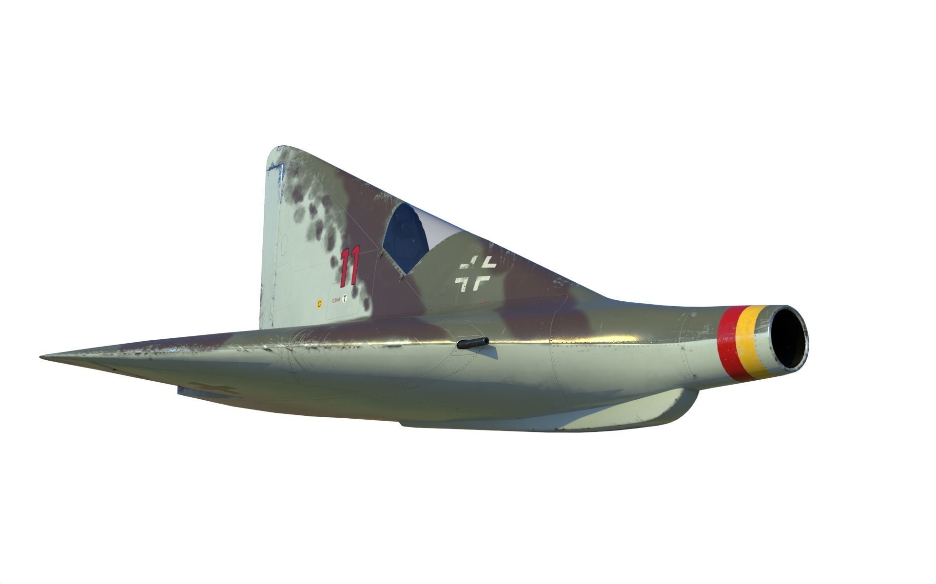Lippisch P 13 Nazi coal plane 3D model_10
