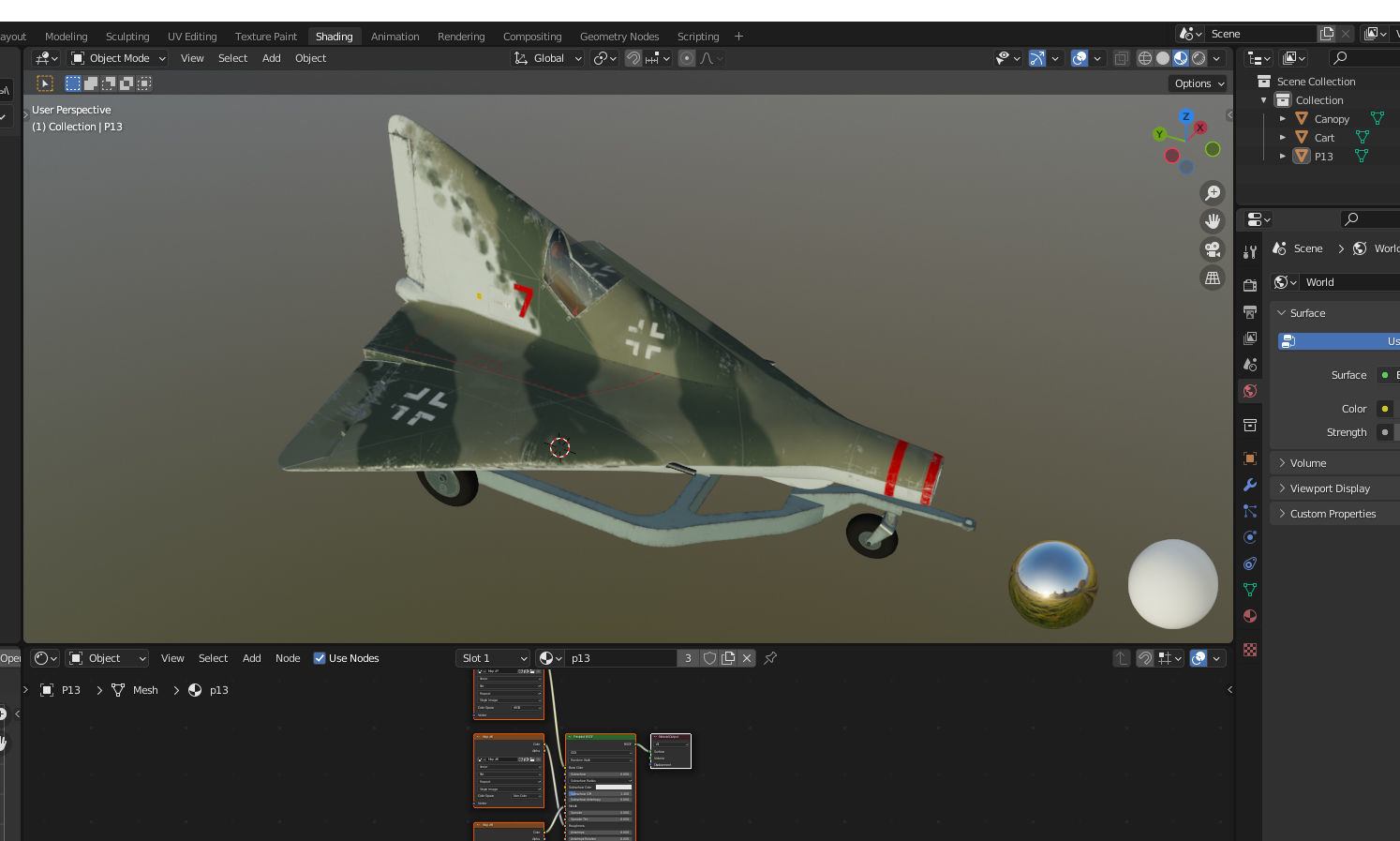 Lippisch P 13 Nazi coal plane 3D model_15