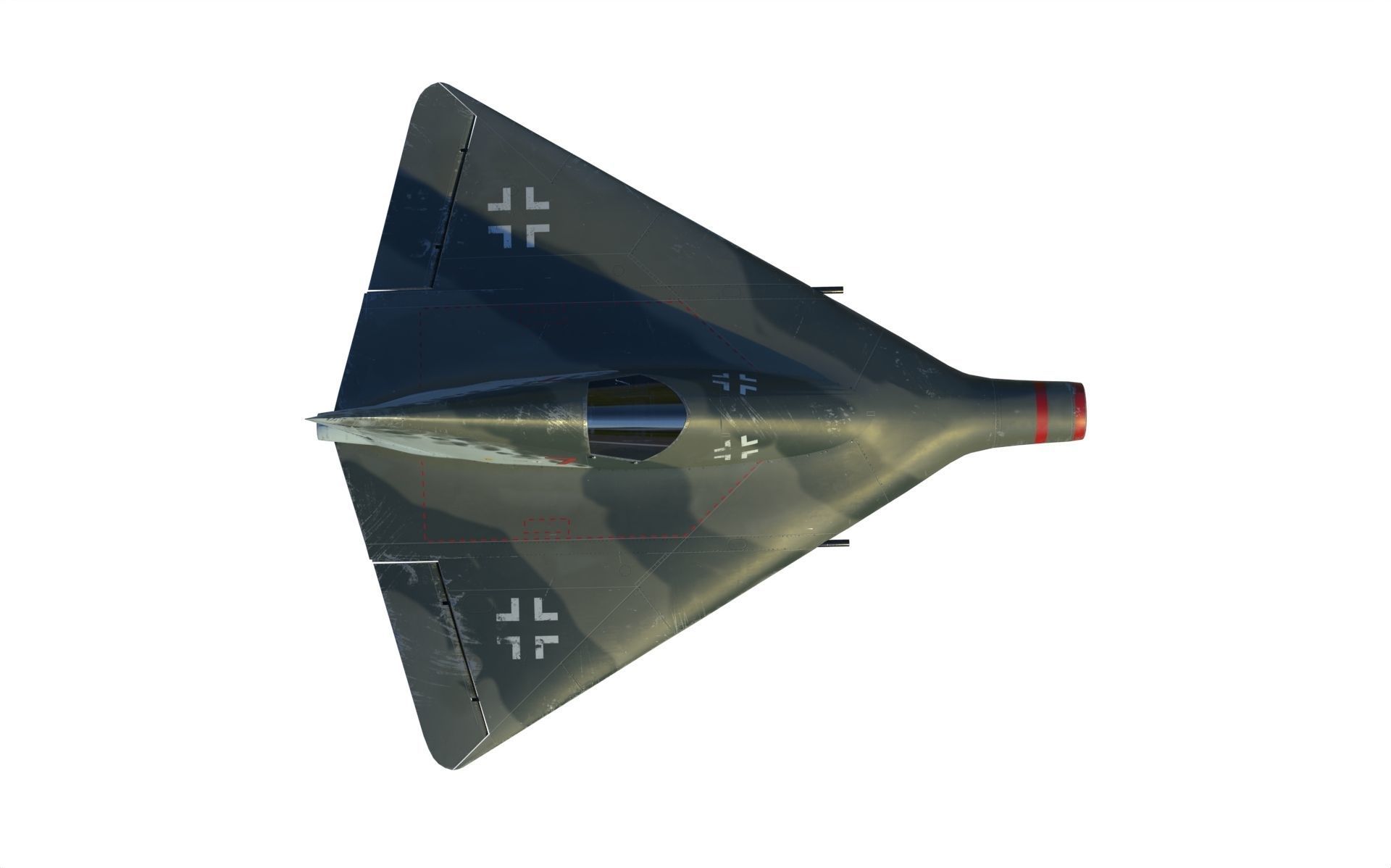 Lippisch P 13 Nazi coal plane 3D model_6