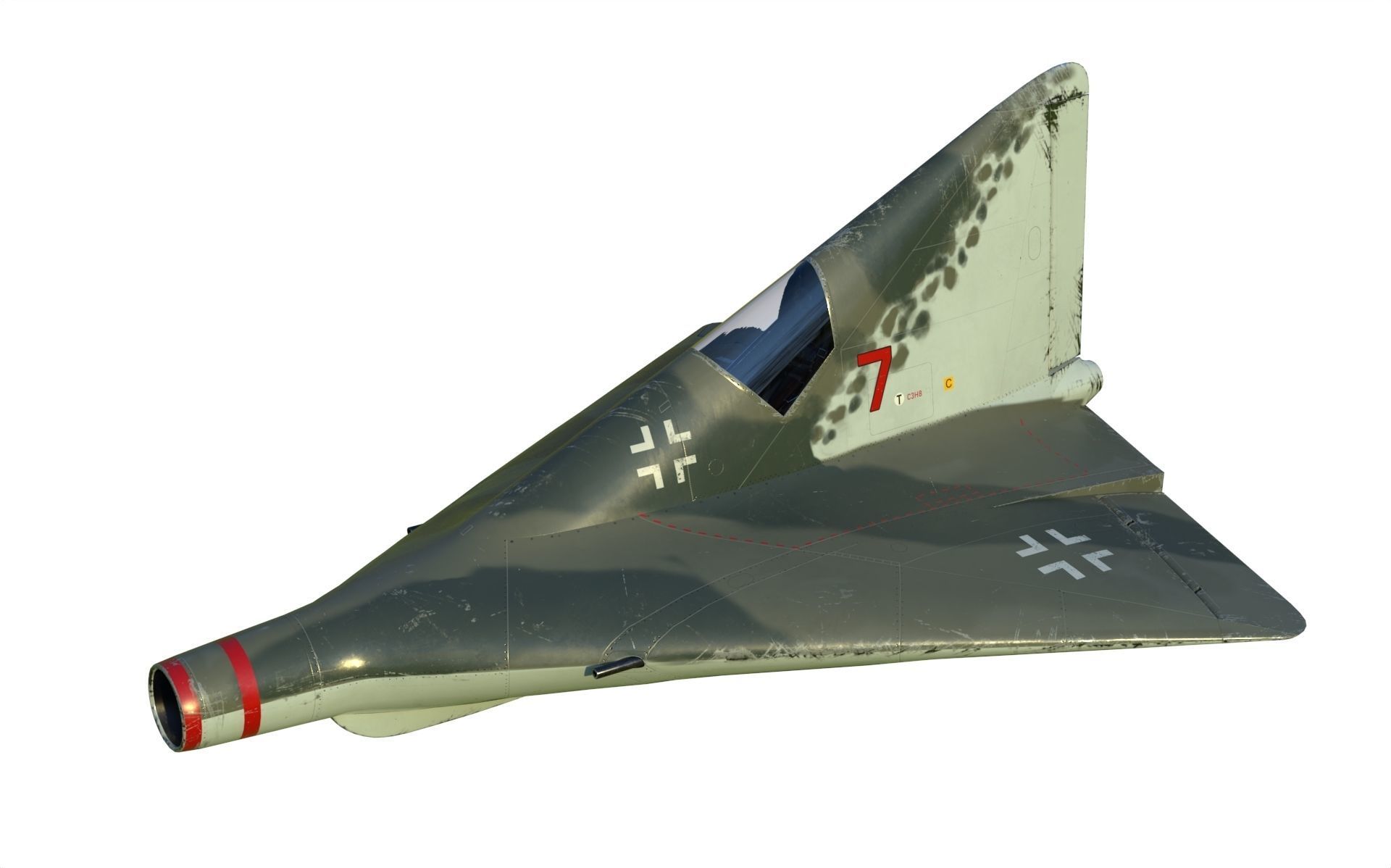 Lippisch P 13 Nazi coal plane 3D model_3