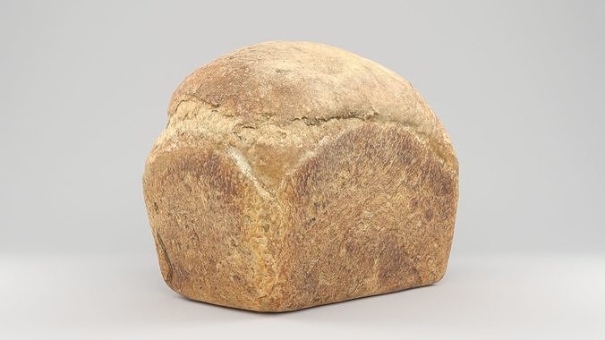 3D Bread Models Photoscan Low poly with PBR textures 4k Low-poly 3D model
