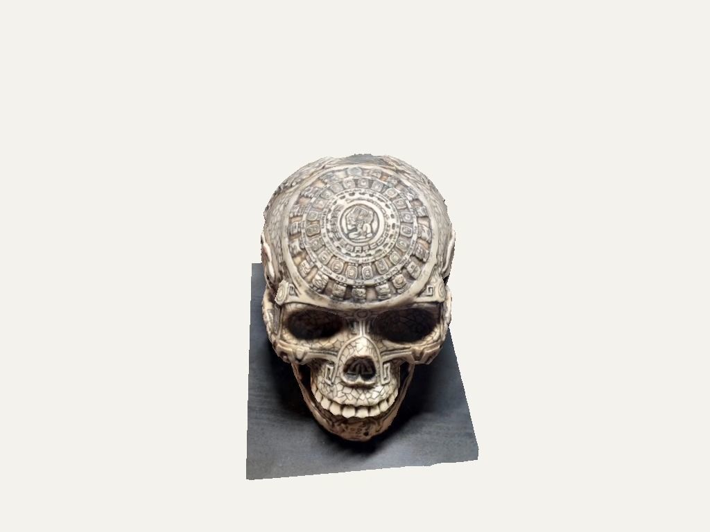 Aztec skull 3D model_3