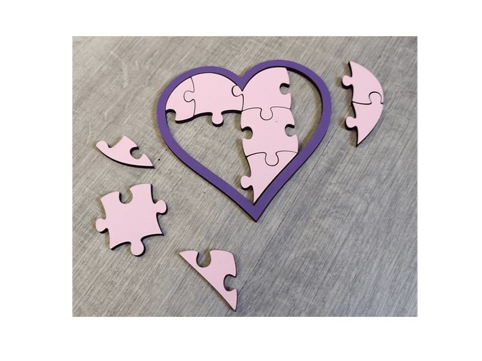 Heart Puzzle 3D model_1