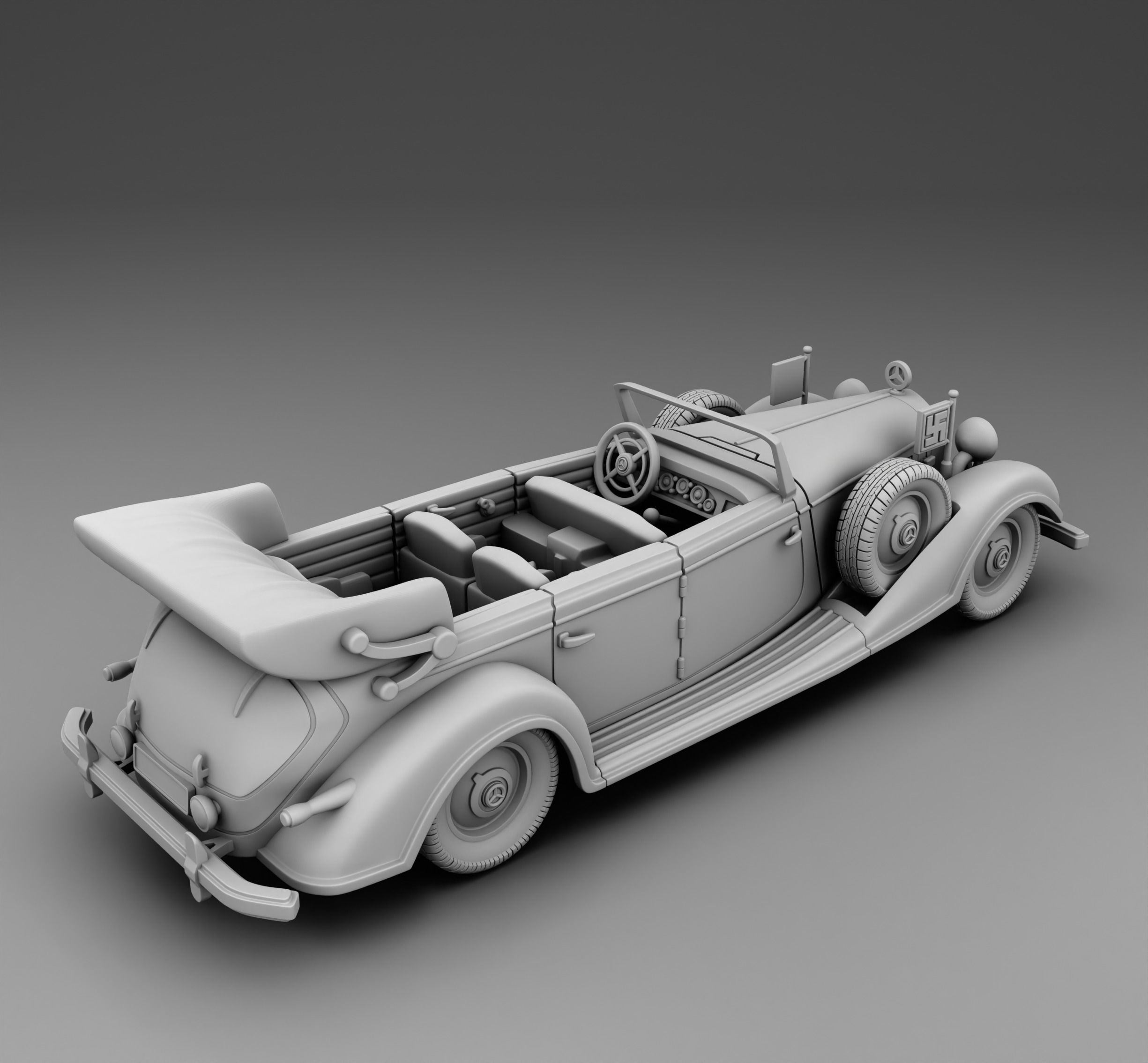 Mercedes Benz 770 3D print model_1
