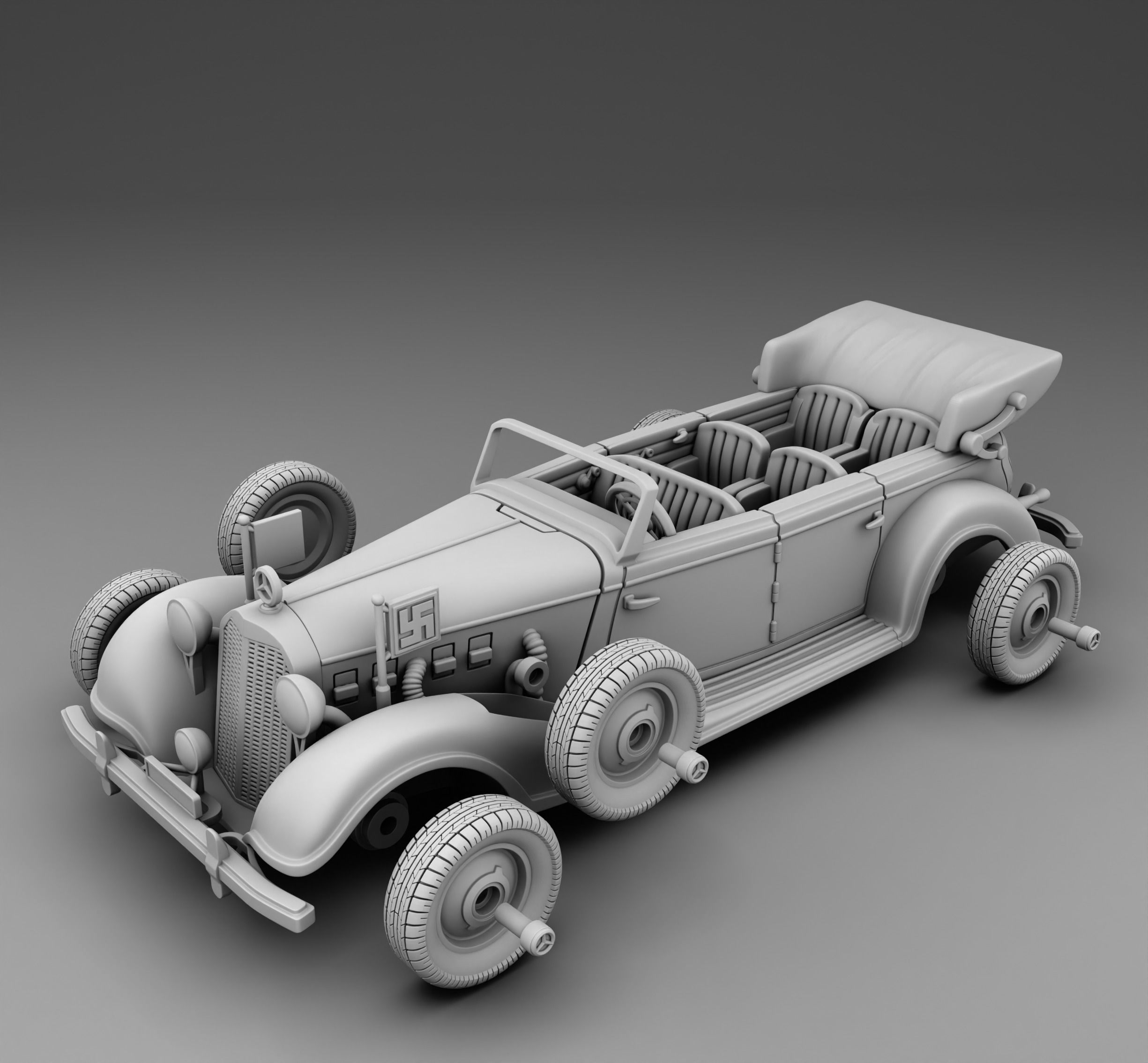 Mercedes Benz 770 3D print model_2