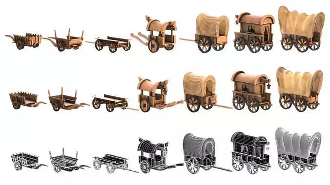 Stylized 3D Game Cart