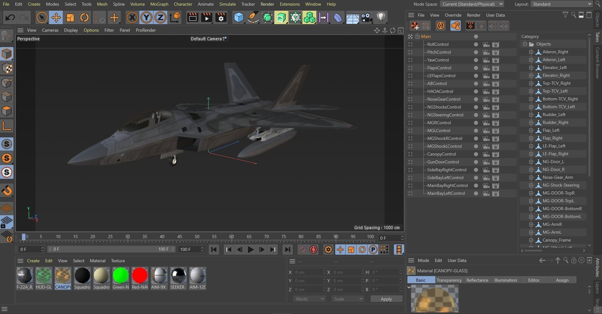 3D model F-22A Raptor Animated Unity-Unreal Ready VR / AR / low-poly ...