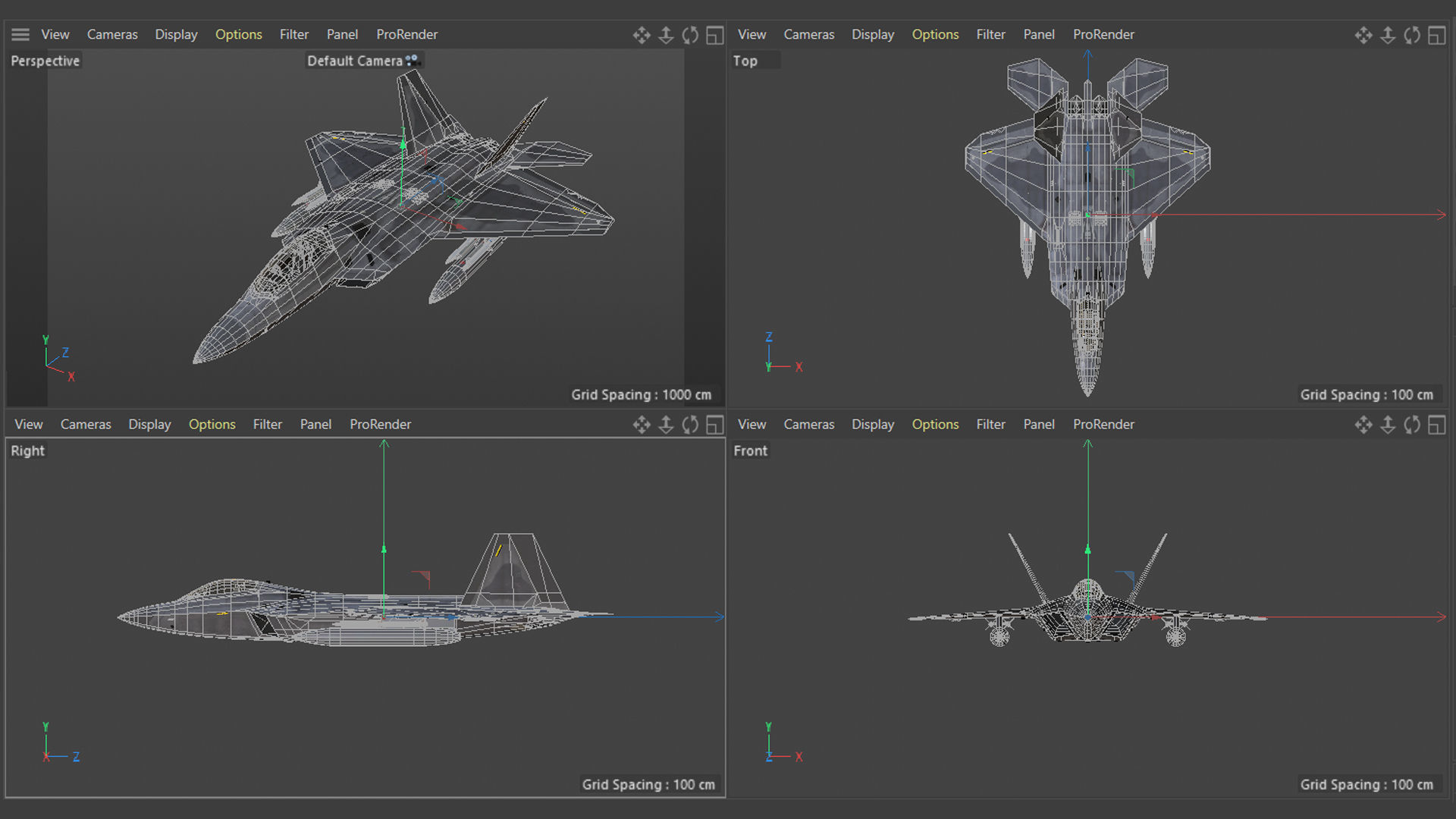 3D model F-22A Raptor Animated Unity-Unreal Ready VR / AR / low-poly ...