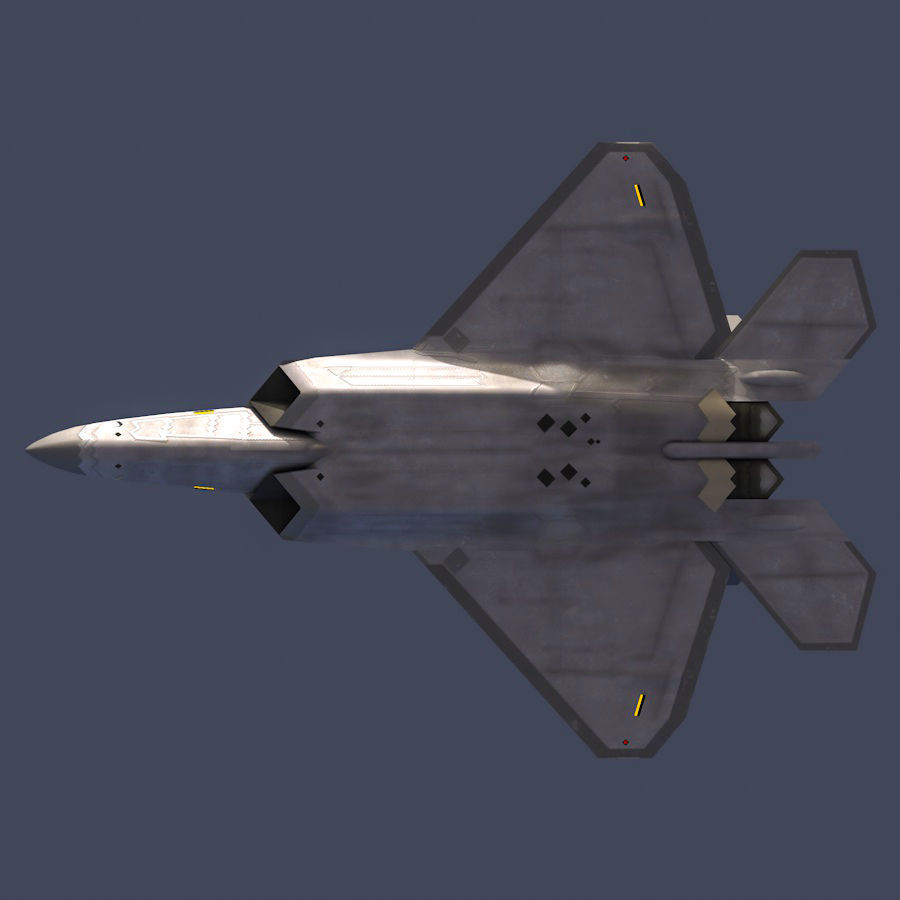 3D model F-22A Raptor Animated Unity-Unreal Ready VR / AR / low-poly ...