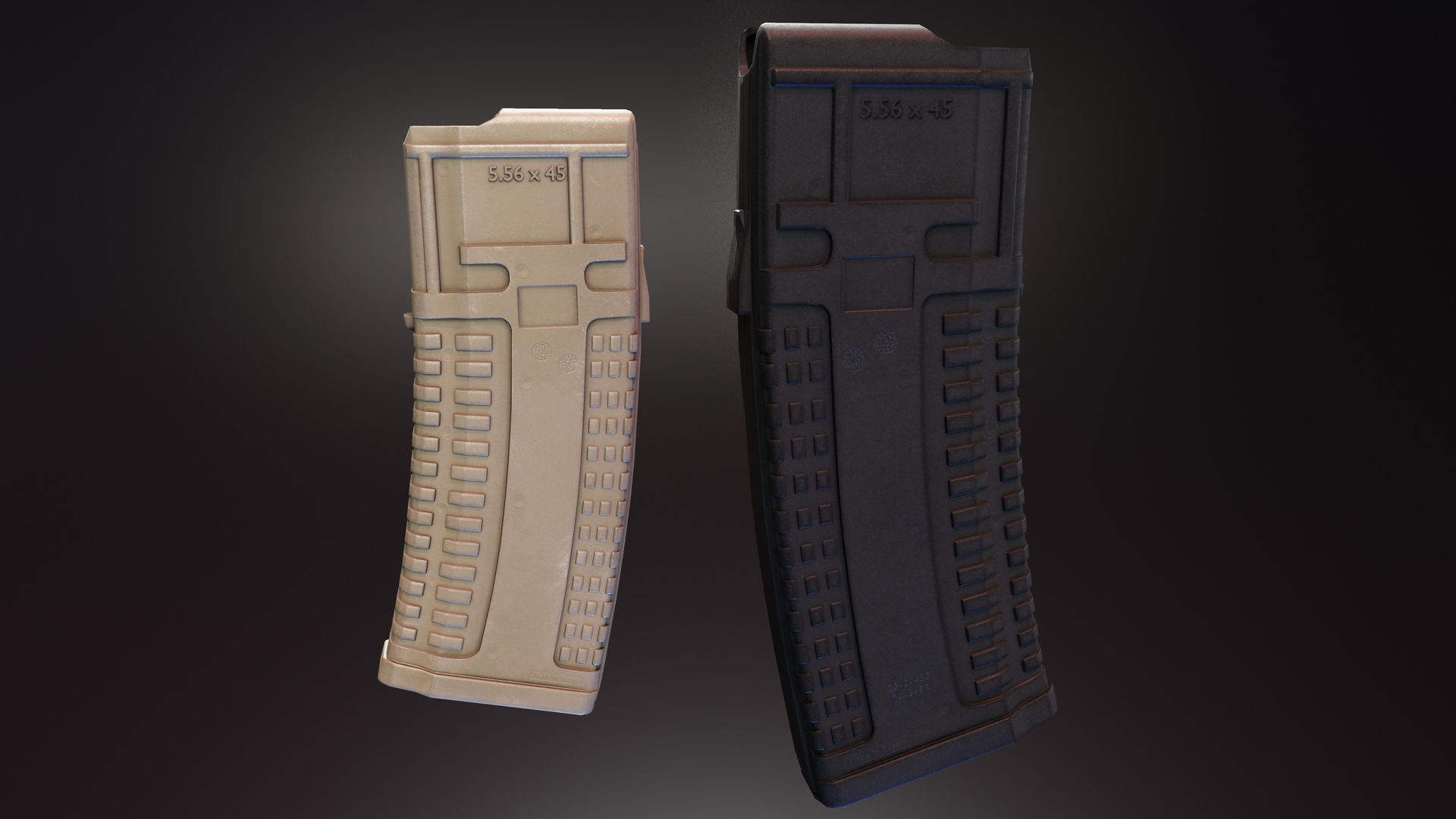 Pufgun AUG Magazine Low-poly 3D model_2