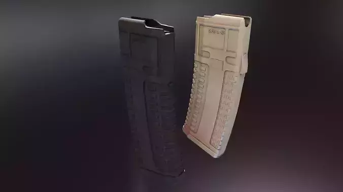 Pufgun AUG Magazine Low-poly 3D model