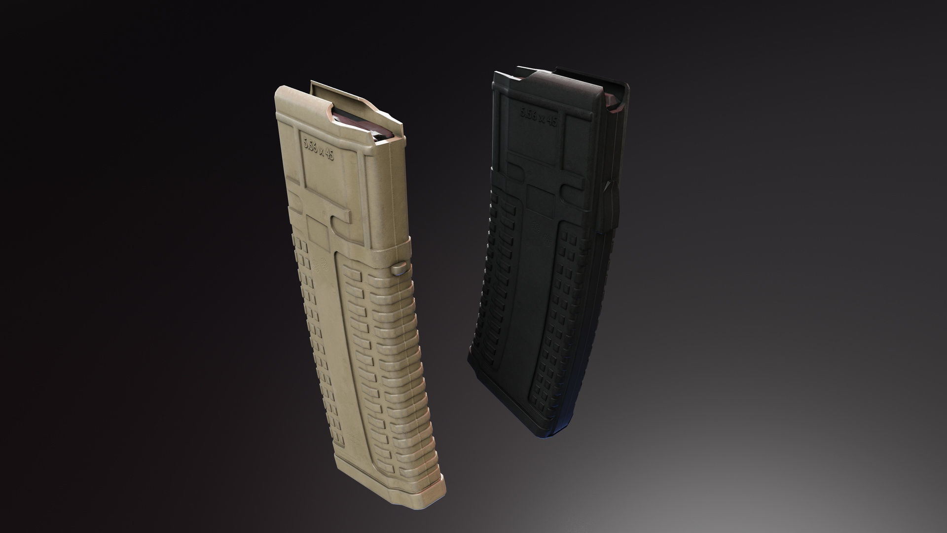 Pufgun AUG Magazine Low-poly 3D model_1