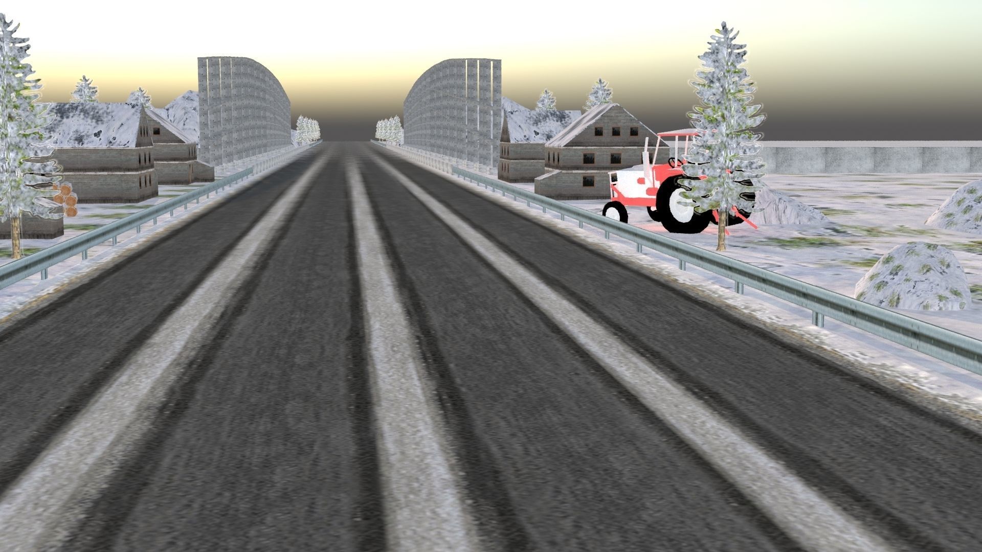 Snow Hill Bridge Racing Challenge 3D Model Kit 2025 Low-poly 3D model_9