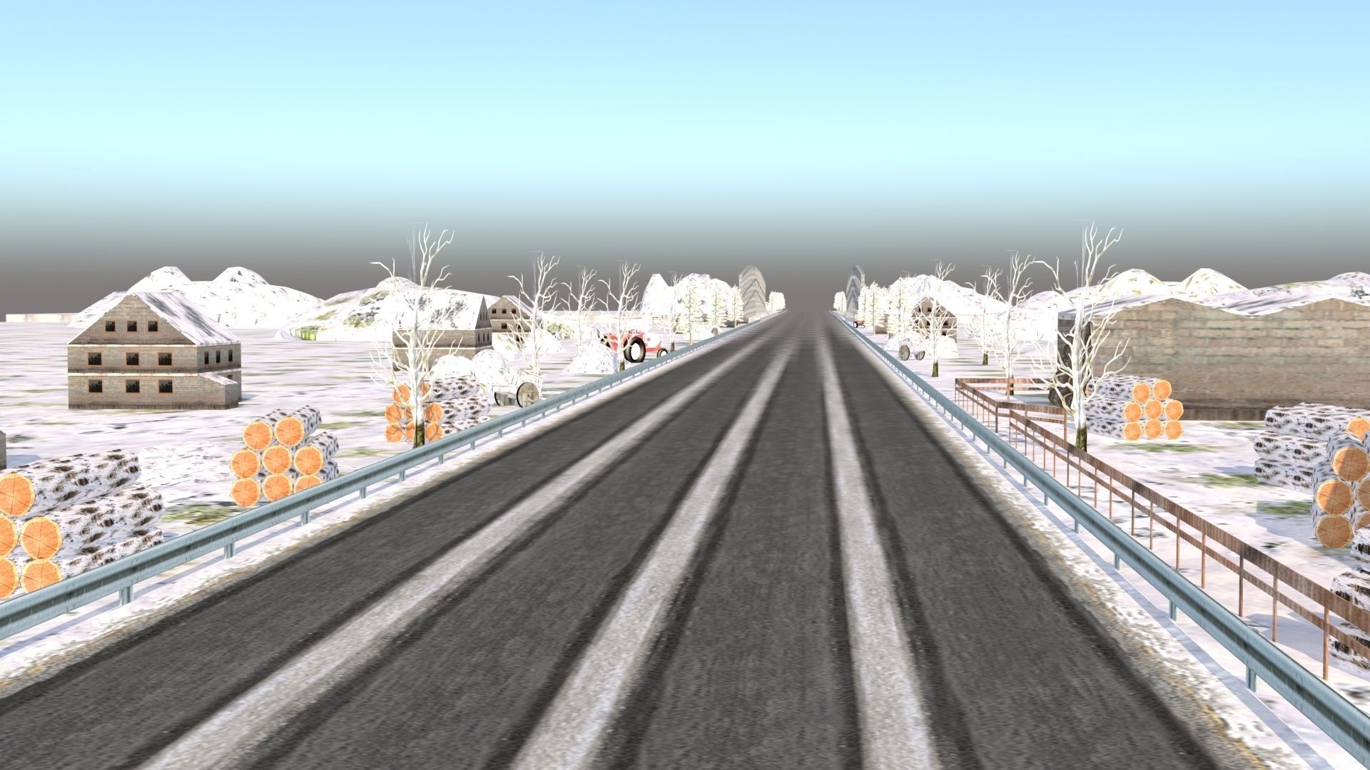 Snow Hill Bridge Racing Challenge 3D Model Kit 2025 Low-poly 3D model_6