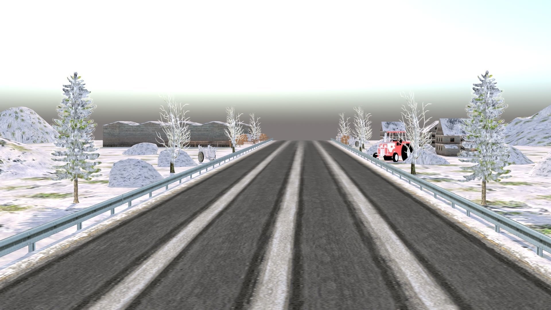 Snow Hill Bridge Racing Challenge 3D Model Kit 2025 Low-poly 3D model_3