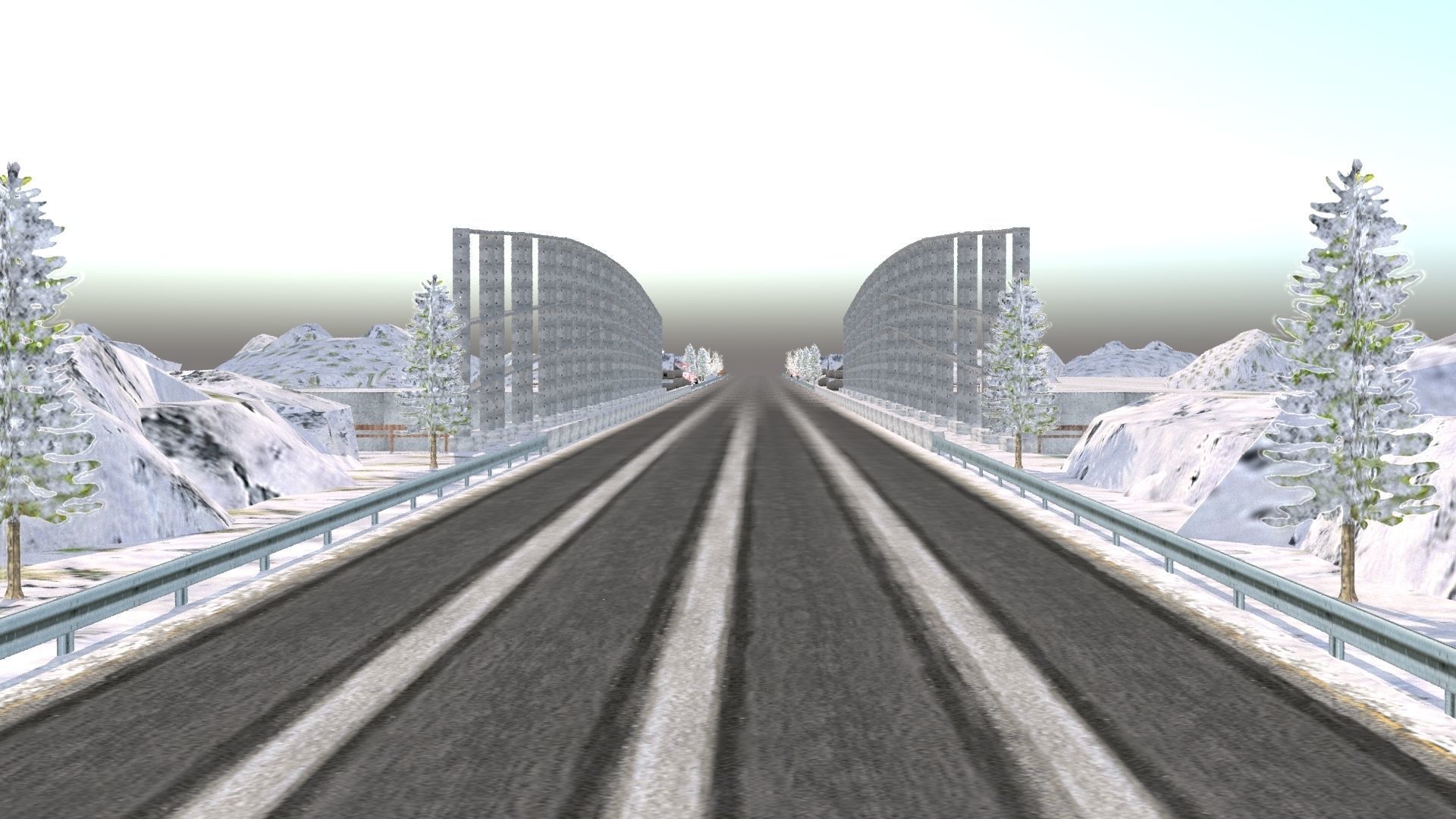 Snow Hill Bridge Racing Challenge 3D Model Kit 2025 Low-poly 3D model_14