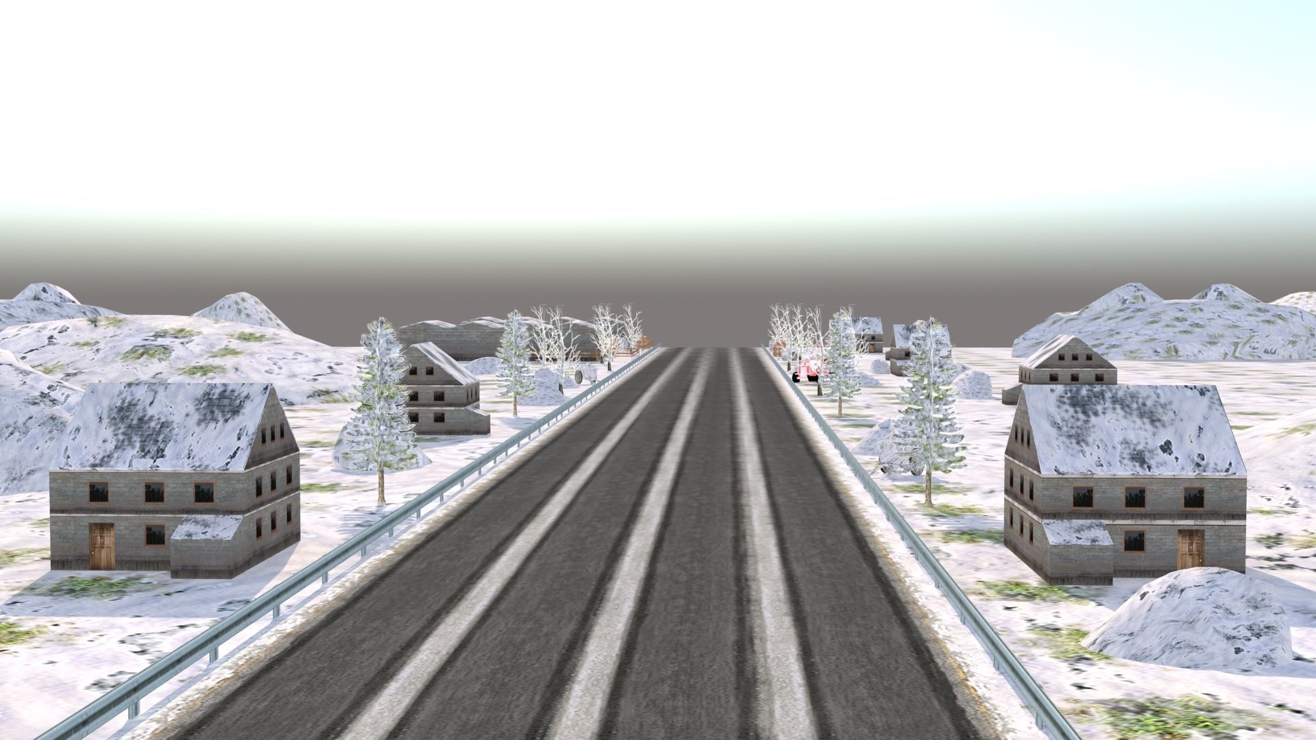 Snow Hill Bridge Racing Challenge 3D Model Kit 2025 Low-poly 3D model_1