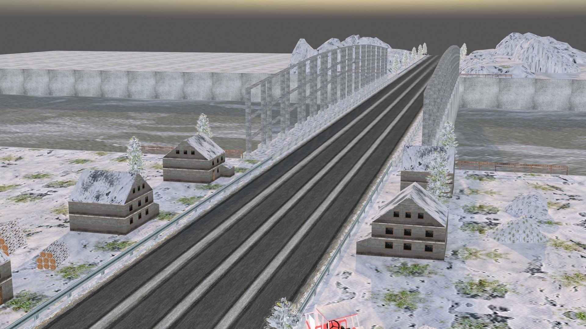 Snow Hill Bridge Racing Challenge 3D Model Kit 2025 Low-poly 3D model_8