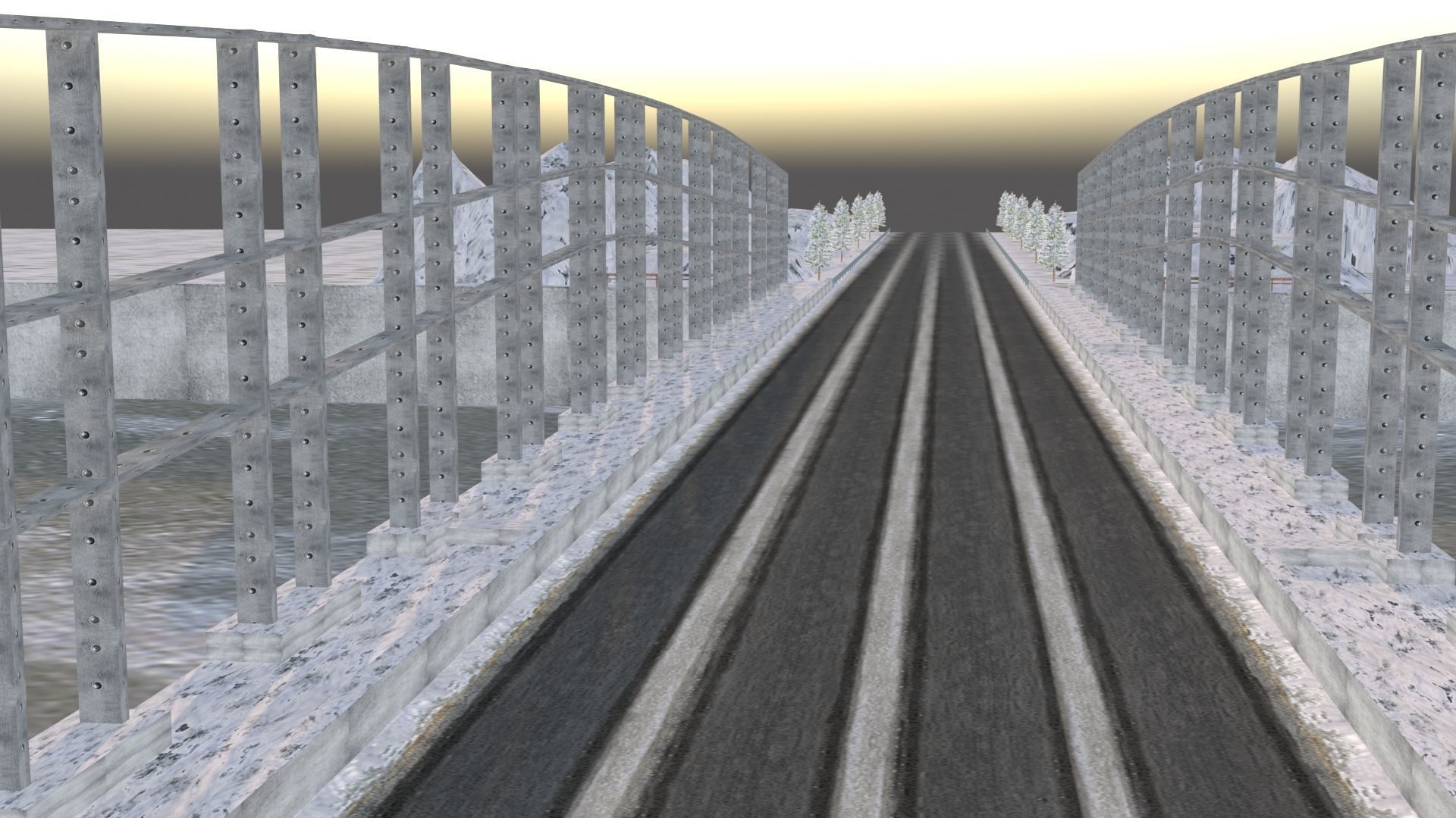 Snow Hill Bridge Racing Challenge 3D Model Kit 2025 Low-poly 3D model_13