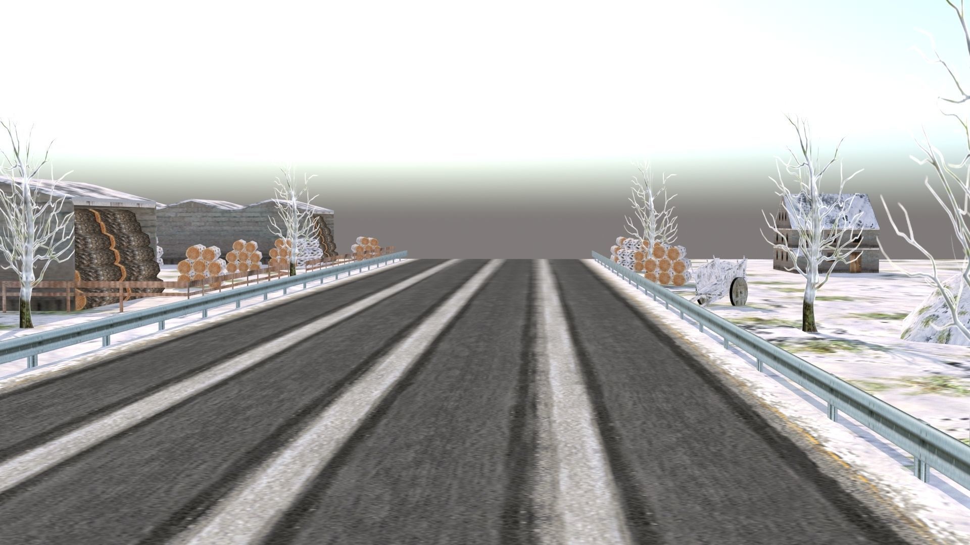 Snow Hill Bridge Racing Challenge 3D Model Kit 2025 Low-poly 3D model_5