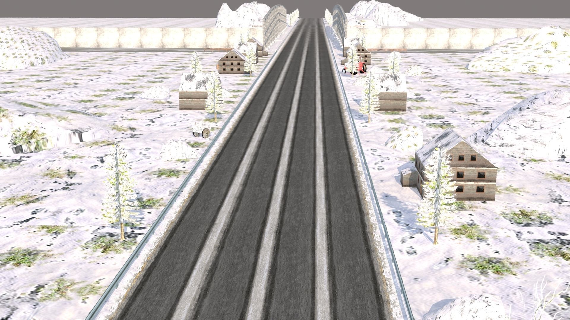 Snow Hill Bridge Racing Challenge 3D Model Kit 2025 Low-poly 3D model_7