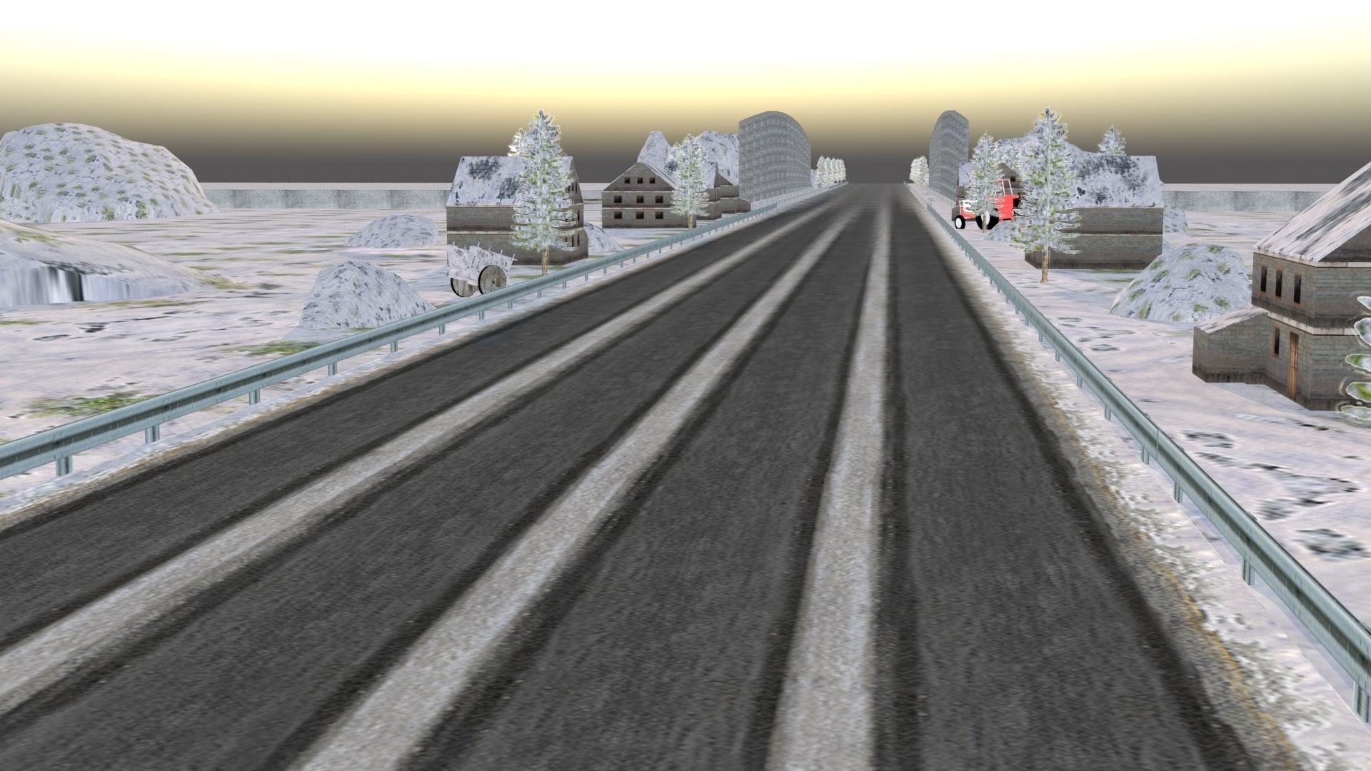 Snow Hill Bridge Racing Challenge 3D Model Kit 2025 Low-poly 3D model_12