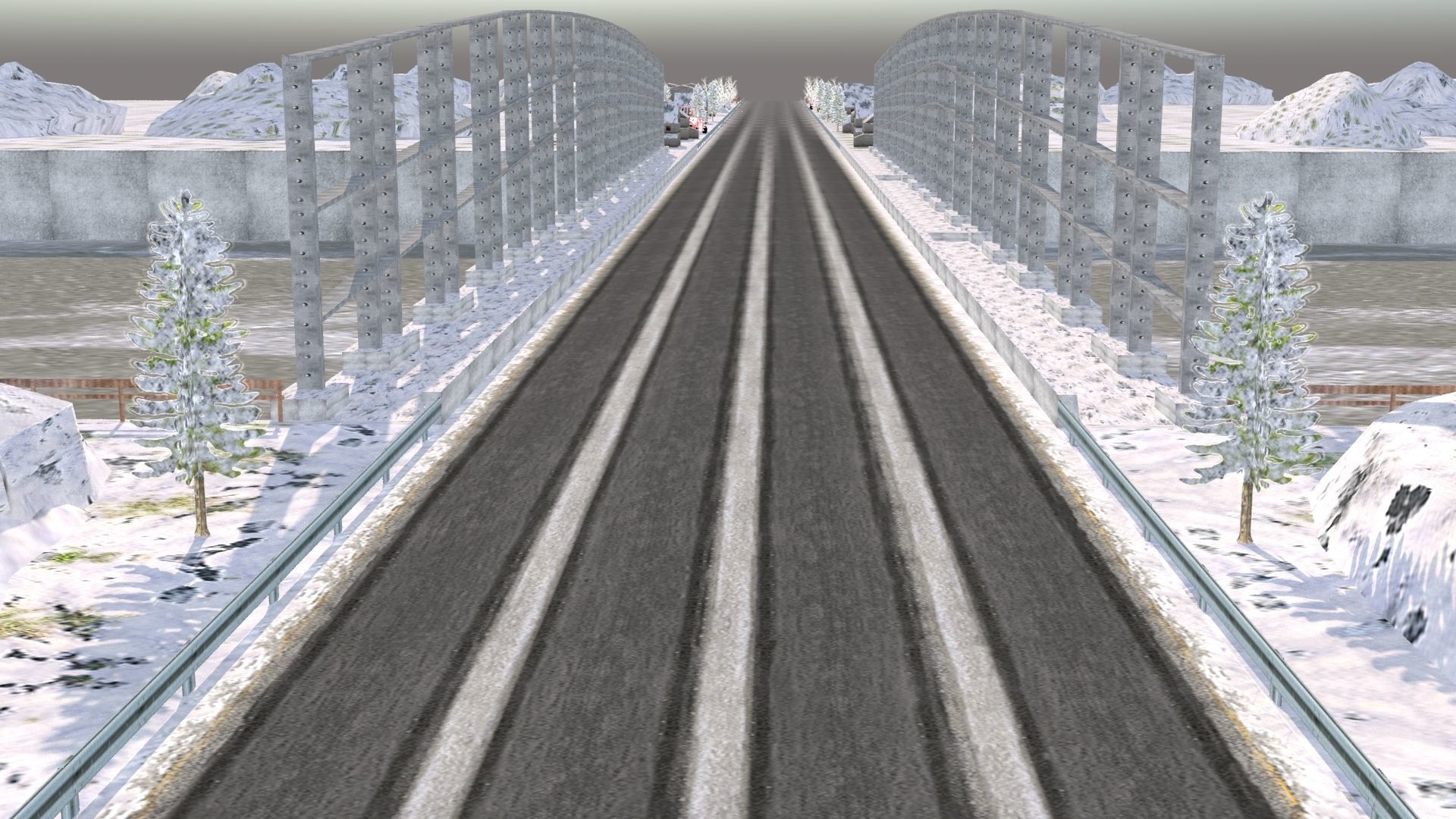 Snow Hill Bridge Racing Challenge 3D Model Kit 2025 Low-poly 3D model_15