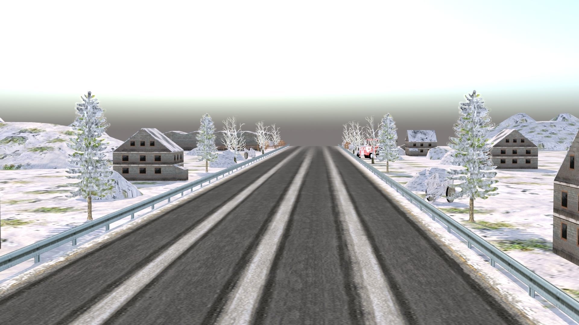 Snow Hill Bridge Racing Challenge 3D Model Kit 2025 Low-poly 3D model_2