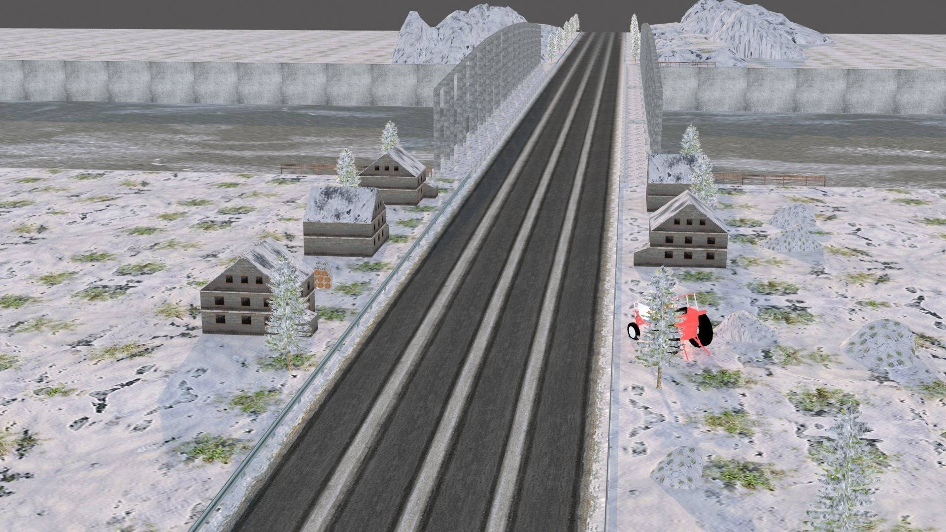 Snow Hill Bridge Racing Challenge 3D Model Kit 2025 Low-poly 3D model_10