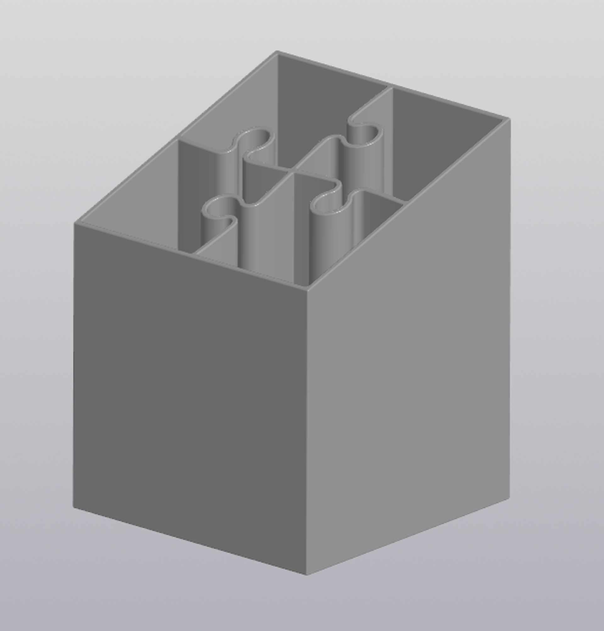 Puzzle penholder 3D print model_5