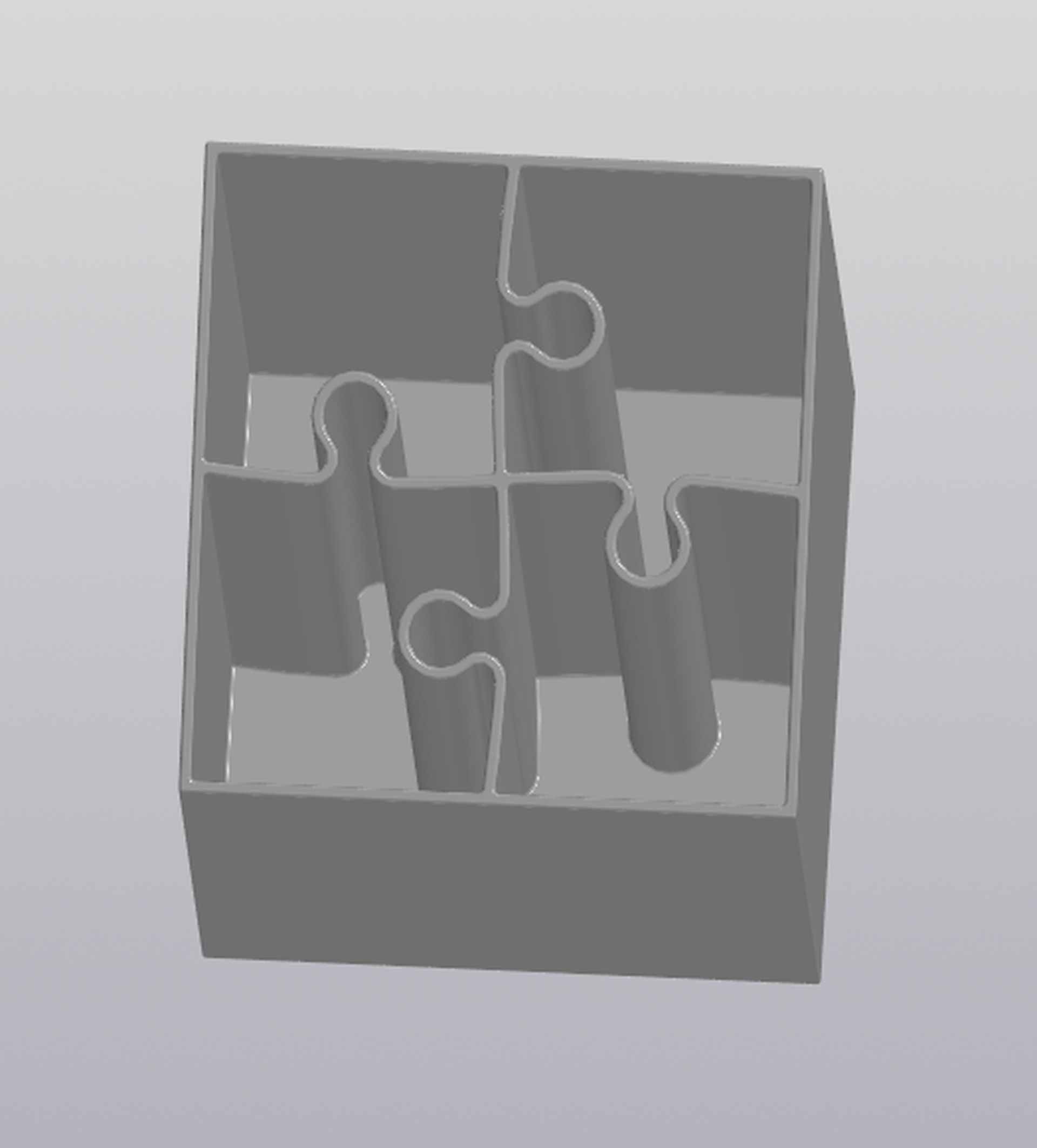 Puzzle penholder 3D print model_3