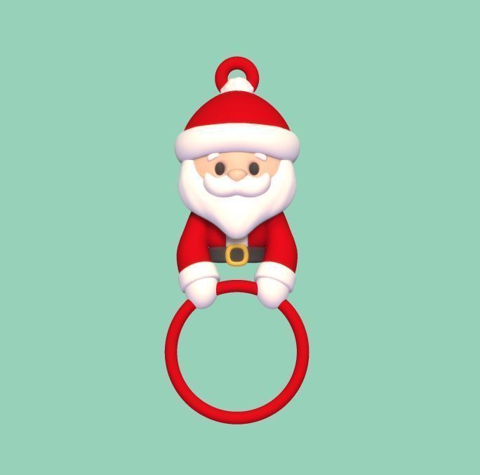 Santa Claus Towel Holder 3D print model_1