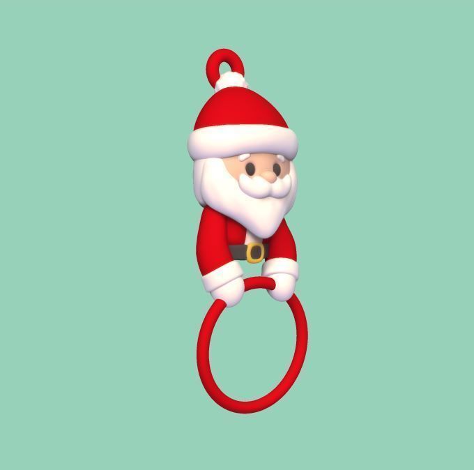 Santa Claus Towel Holder 3D print model_2