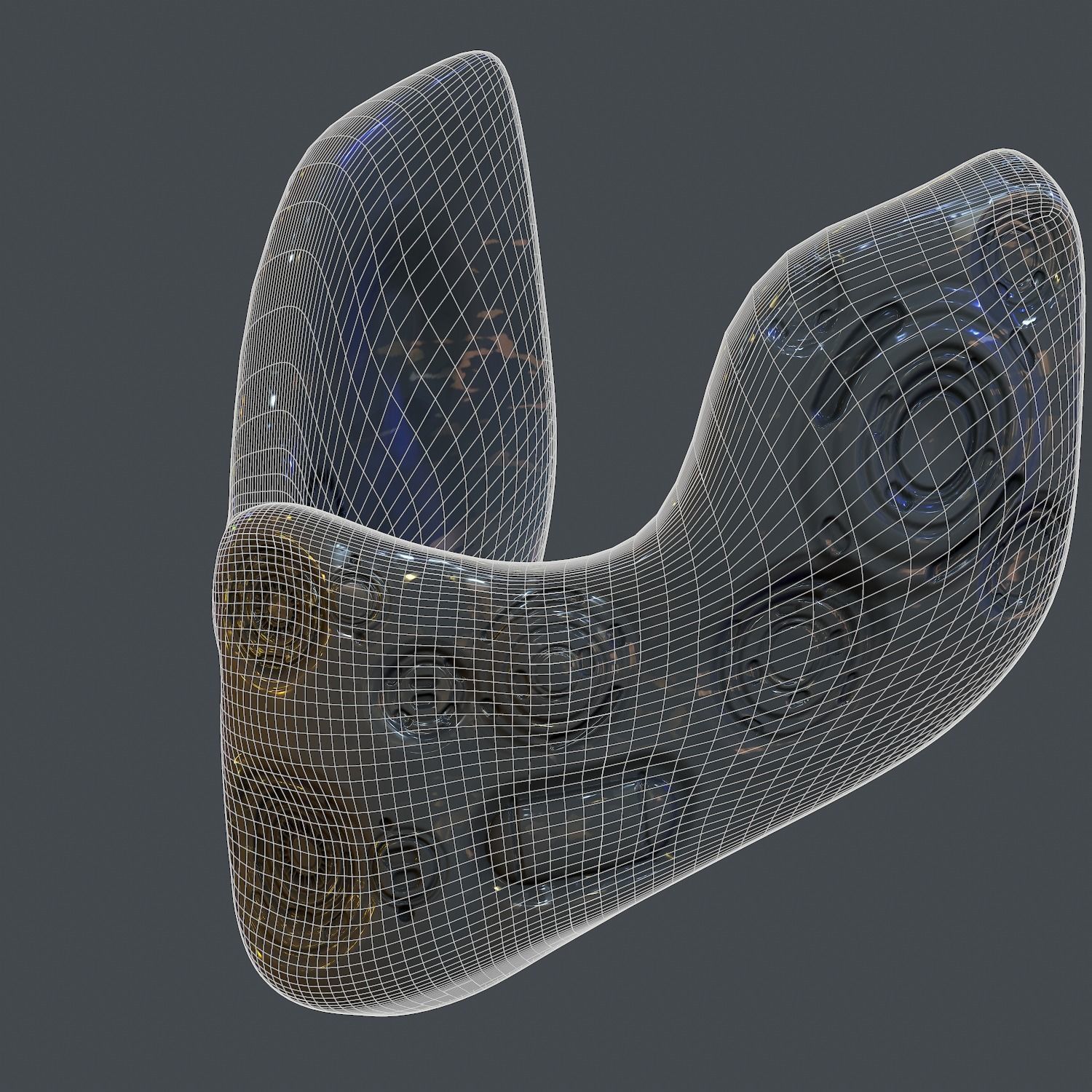 Gas mask helmet scifi Low-poly character art game space Low-poly 3D model_8