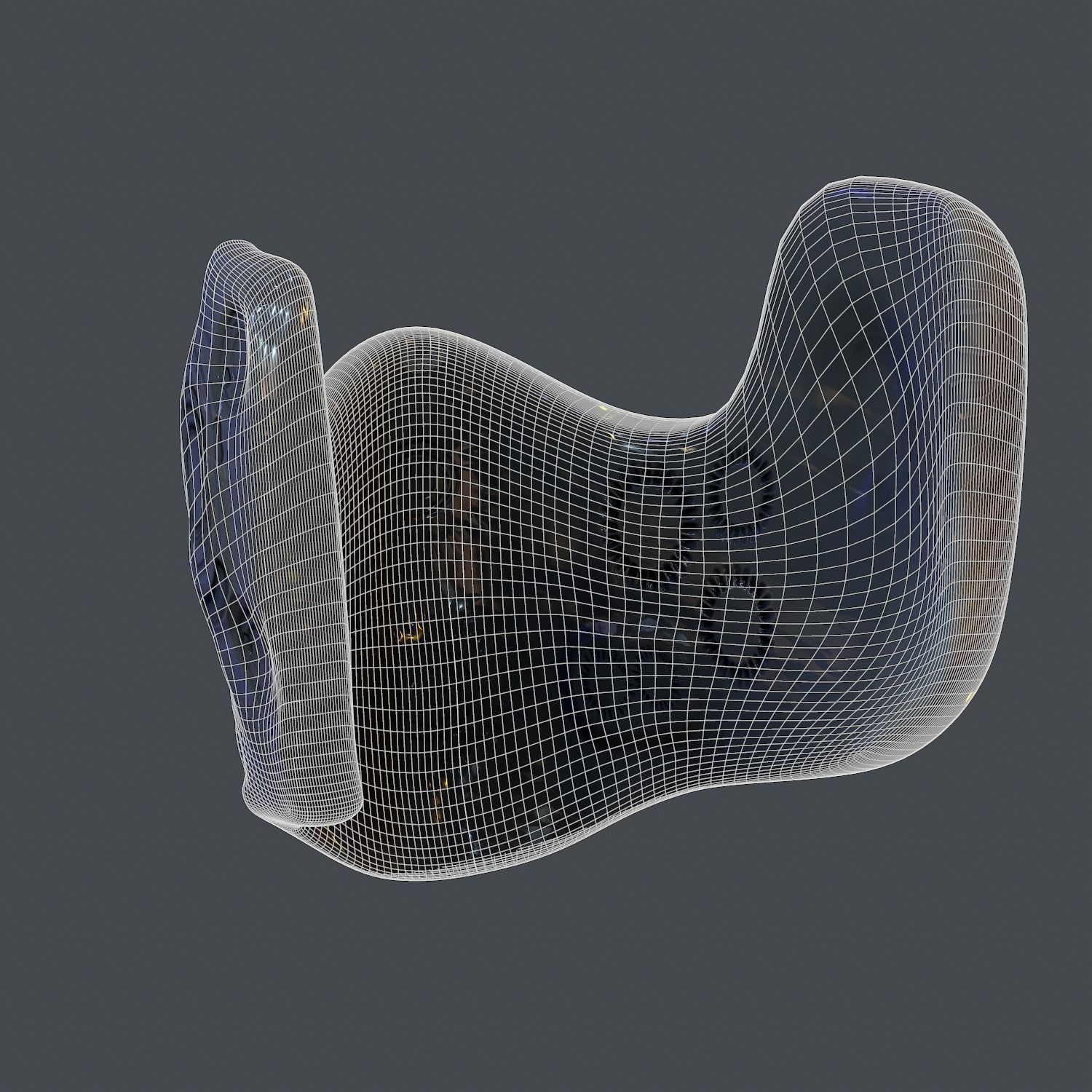 Gas mask helmet scifi Low-poly character art game space Low-poly 3D model_7